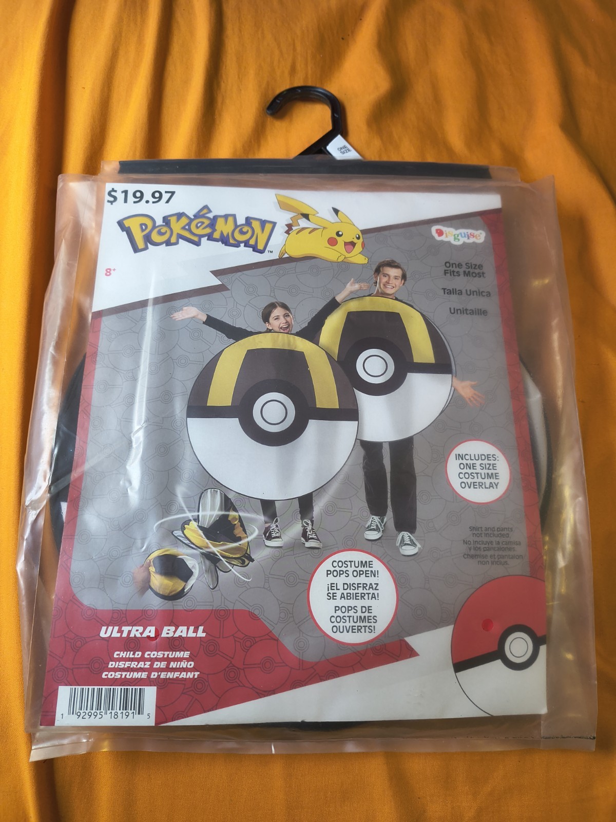 NEW Pokémon Poke Ultra Ball Pop Up Costume Children’s One Size Fits All (MOST)