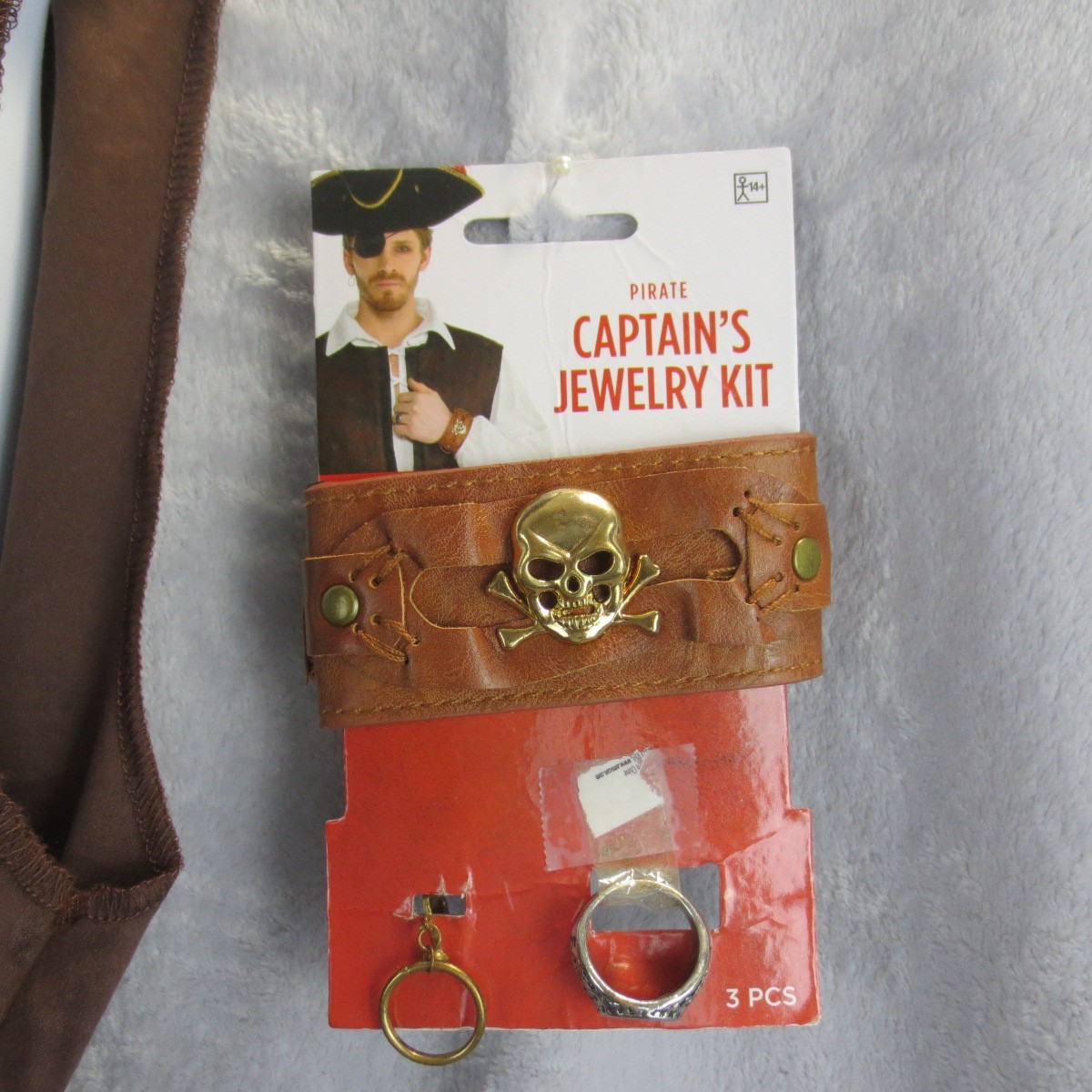 Pirates Caribbean Adult Long Vest Pants Belt & Jewelry up to sz 42 Costume 6 Pcs