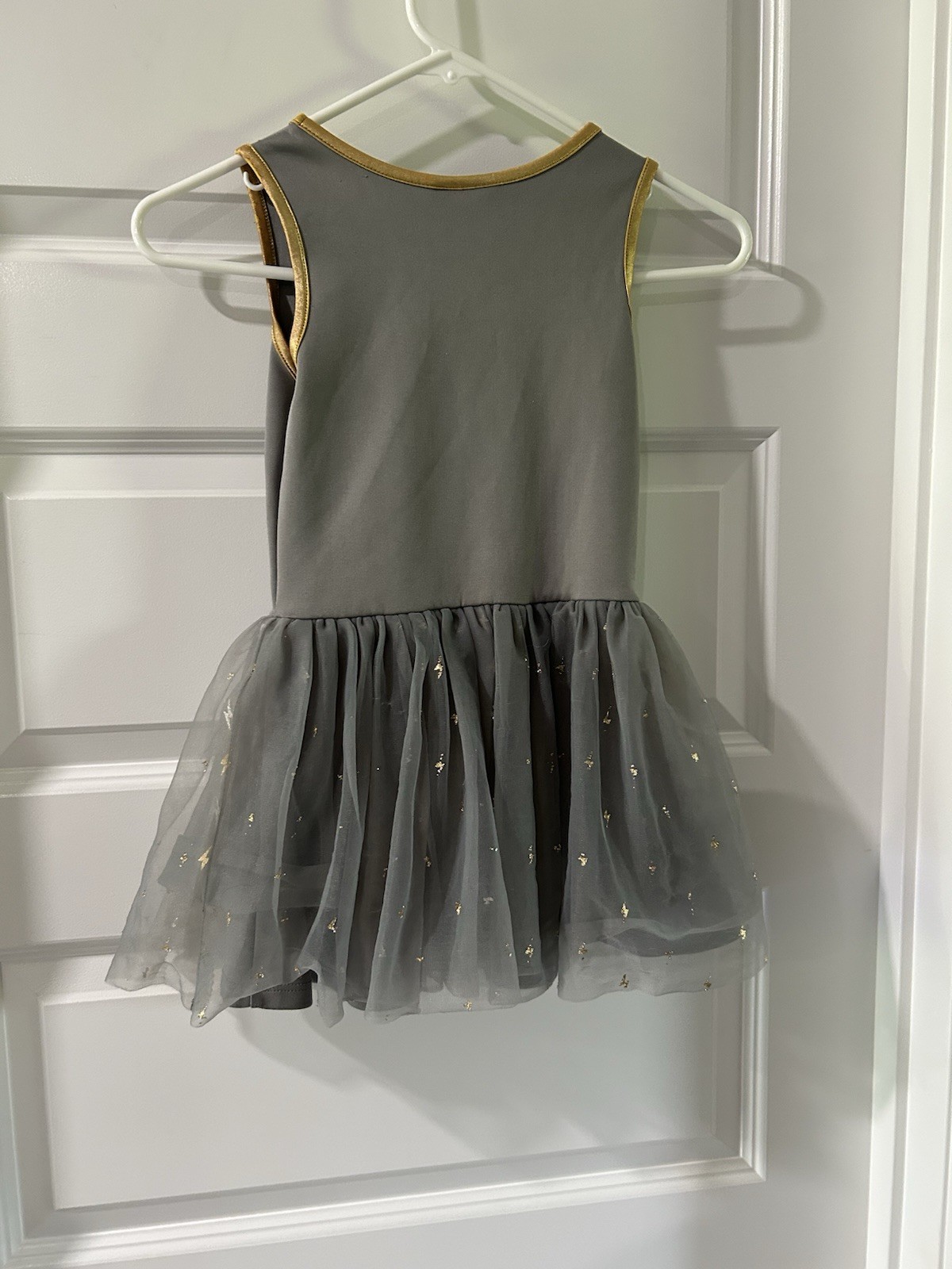 Harry Potter Girls Sleeveless Gray/Gold Tulle Dress Costume 100% Polyester 4-5