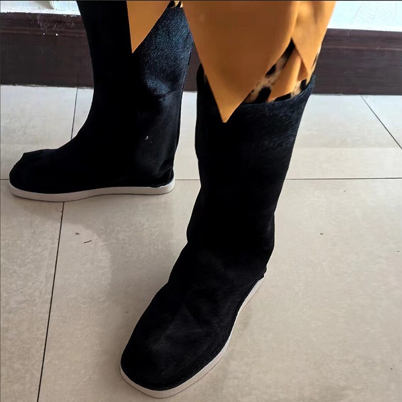 Anime Cosplay Hanfu Men Costume Role Playing Cosplay Boots Black White Halloween