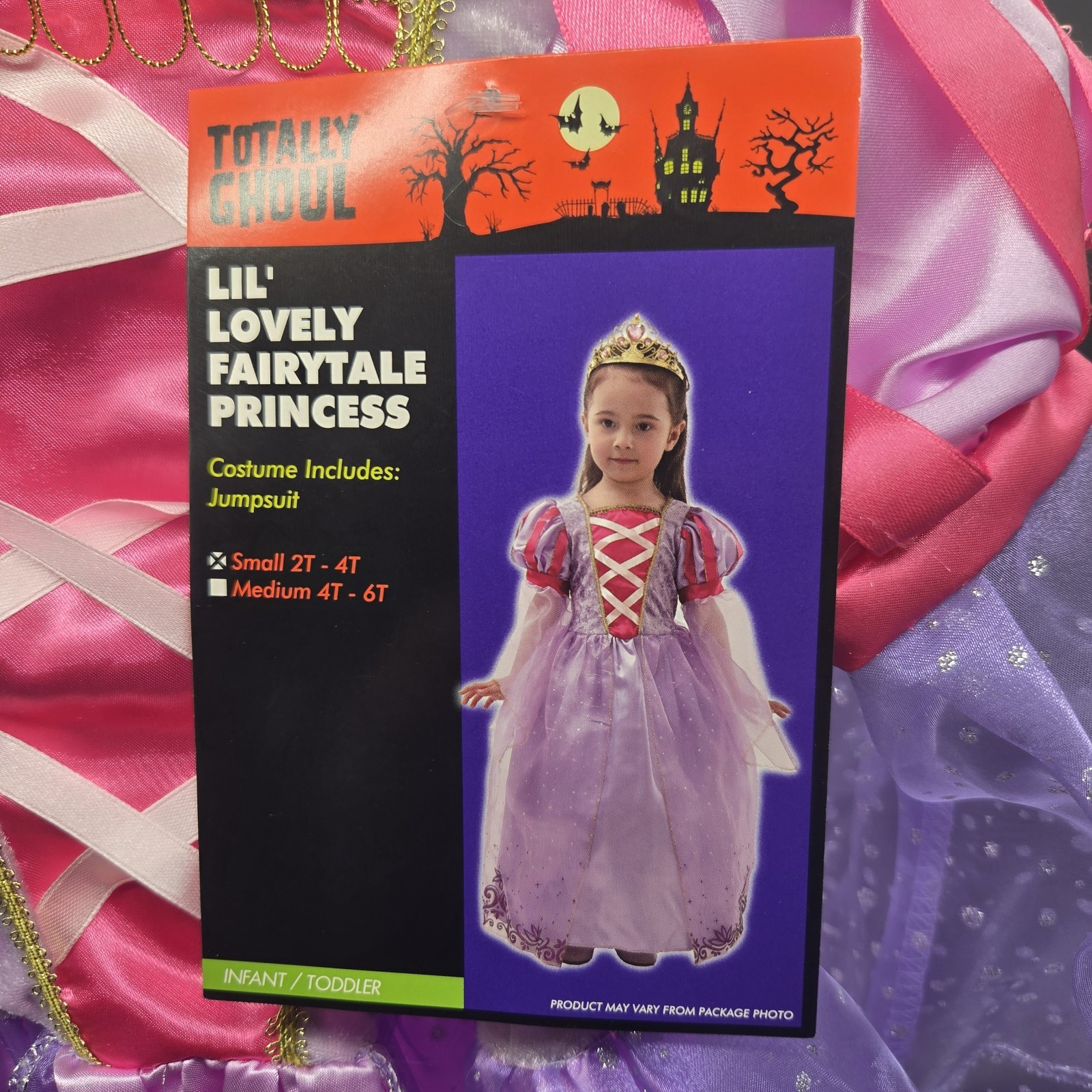 Totally Ghoul Girls Princess Costume Dress 2T Purple/Pink Glitter Long Sleeve