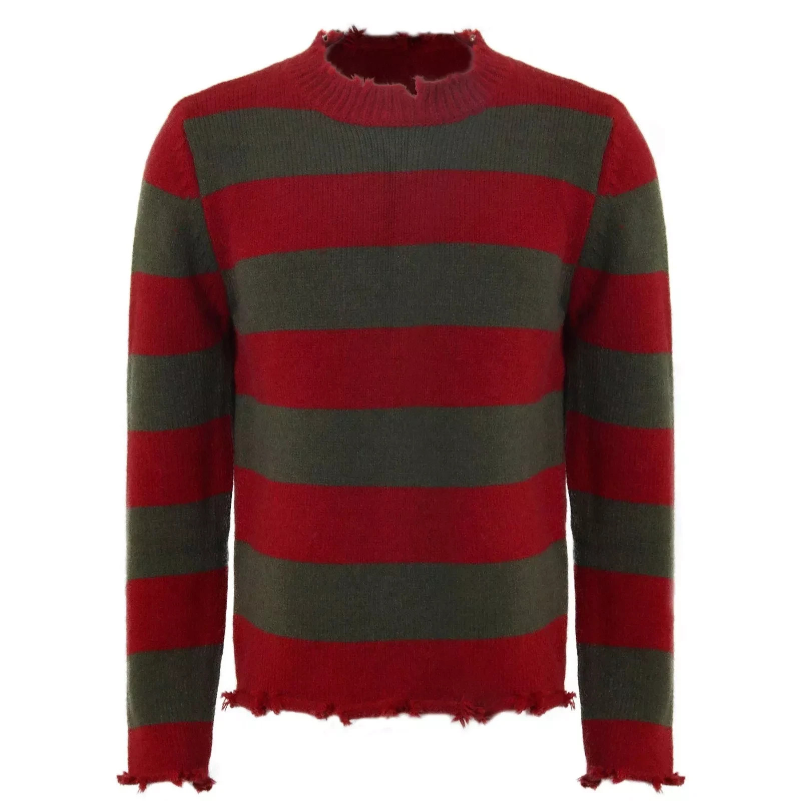 Freddy Krueger Sweater Adult Men Striped Deluxe Pullover Costume Halloween