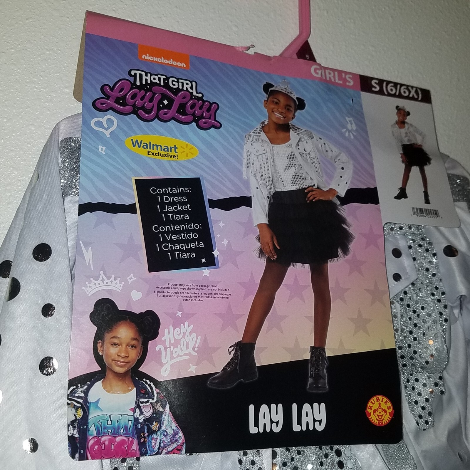 NEW That Girl Lay Lay Halloween Costume Girls Small 6-6X Dress Jacket Tiara