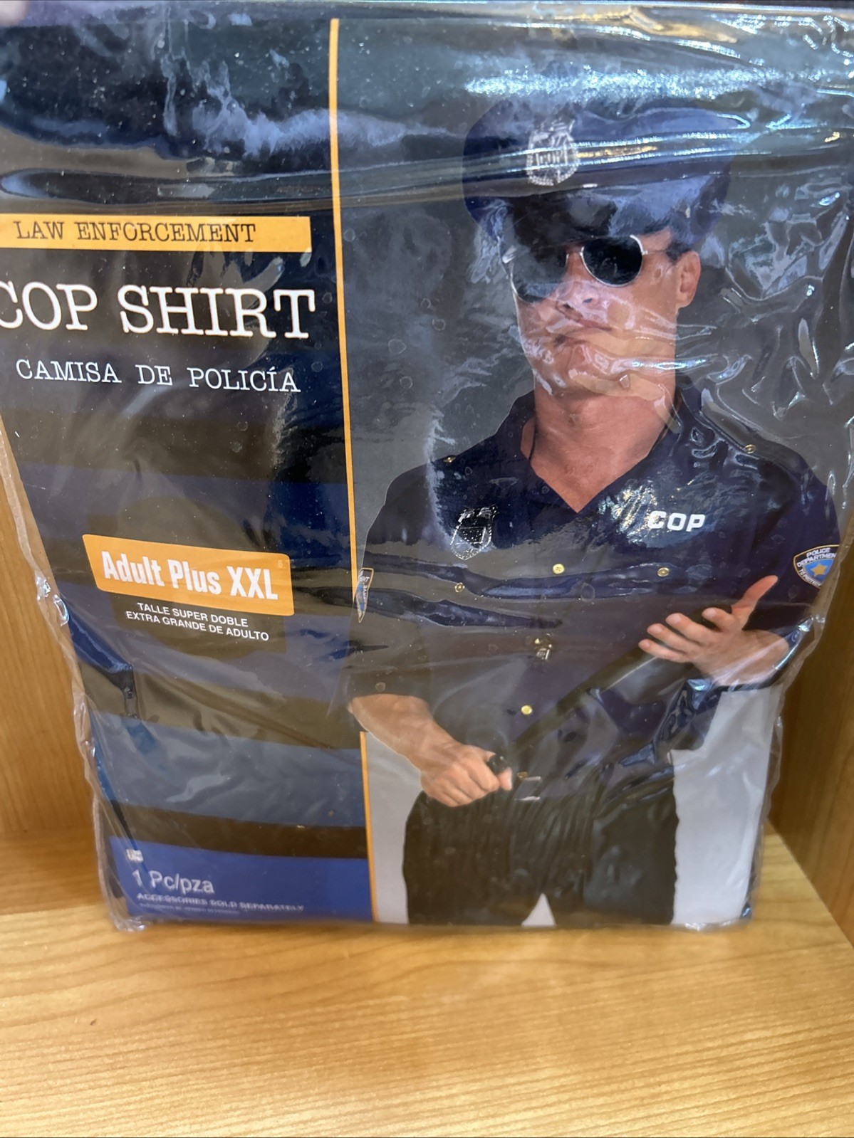 Law Enforcement Cop Shirt Costume Halloween Police Style Adult XXL Dress Up New