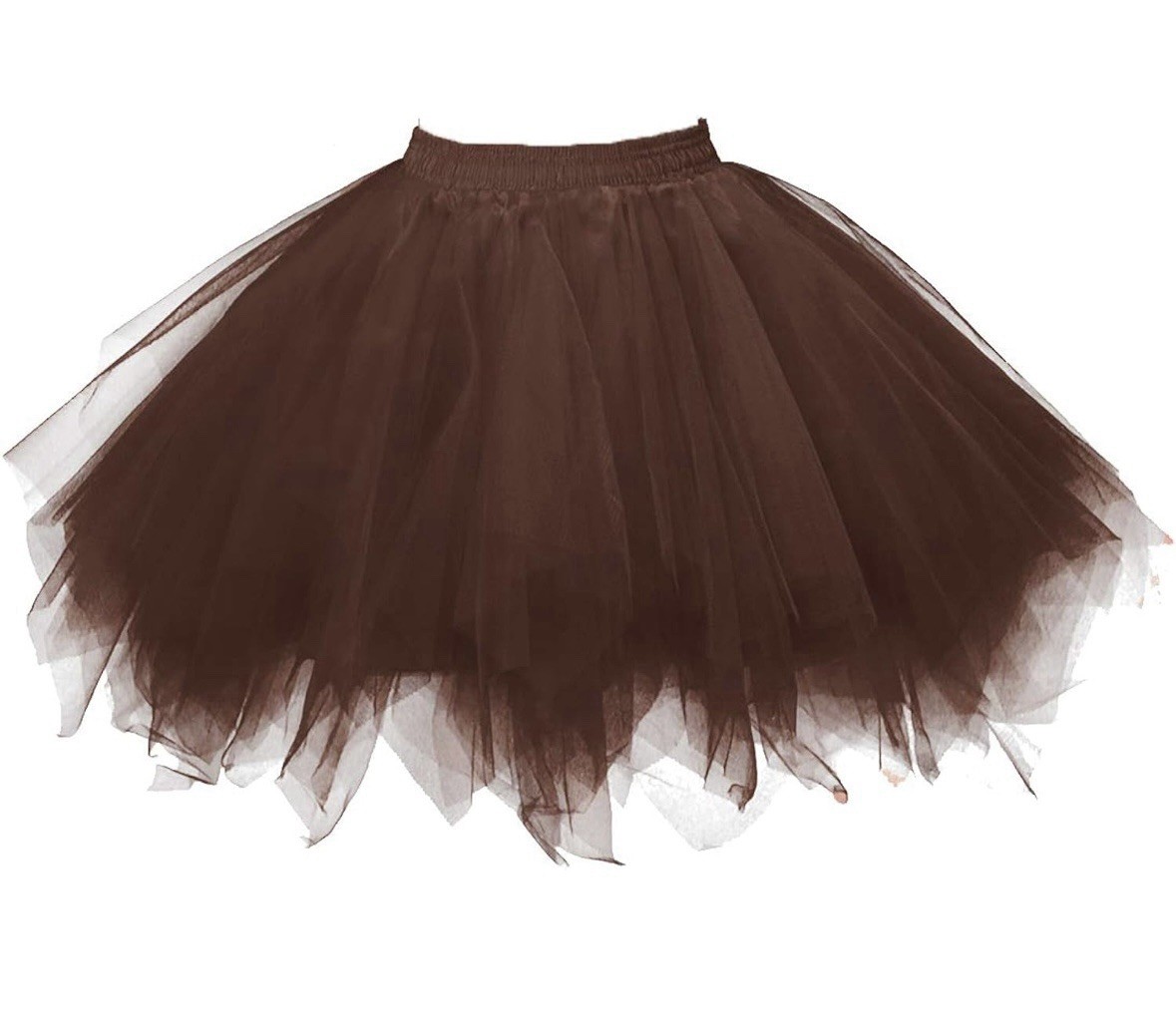 Brown Tutu Tulle Mesh Petticoat Ballet Bubble Skirt Costume Size XXL NWOT