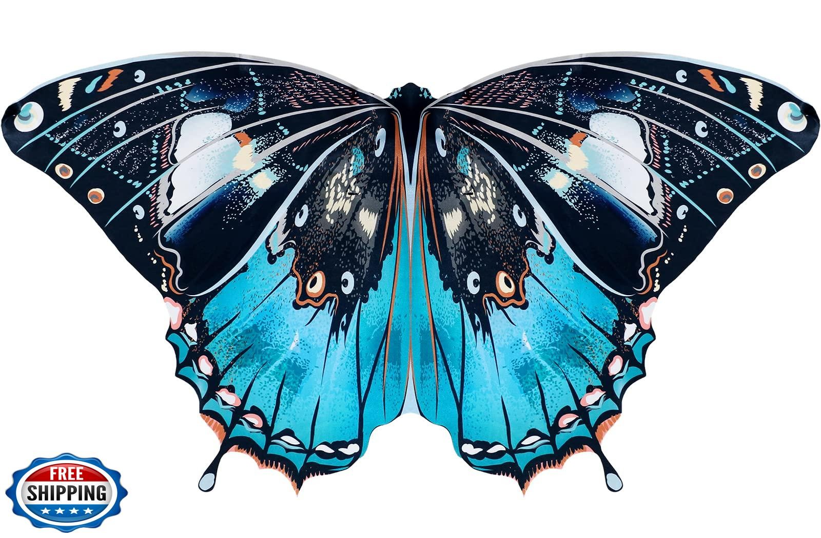 IROLEHOME Monarch Butterfly-Wings for Kids Girls Princess Dress-Up Fairy Cost
