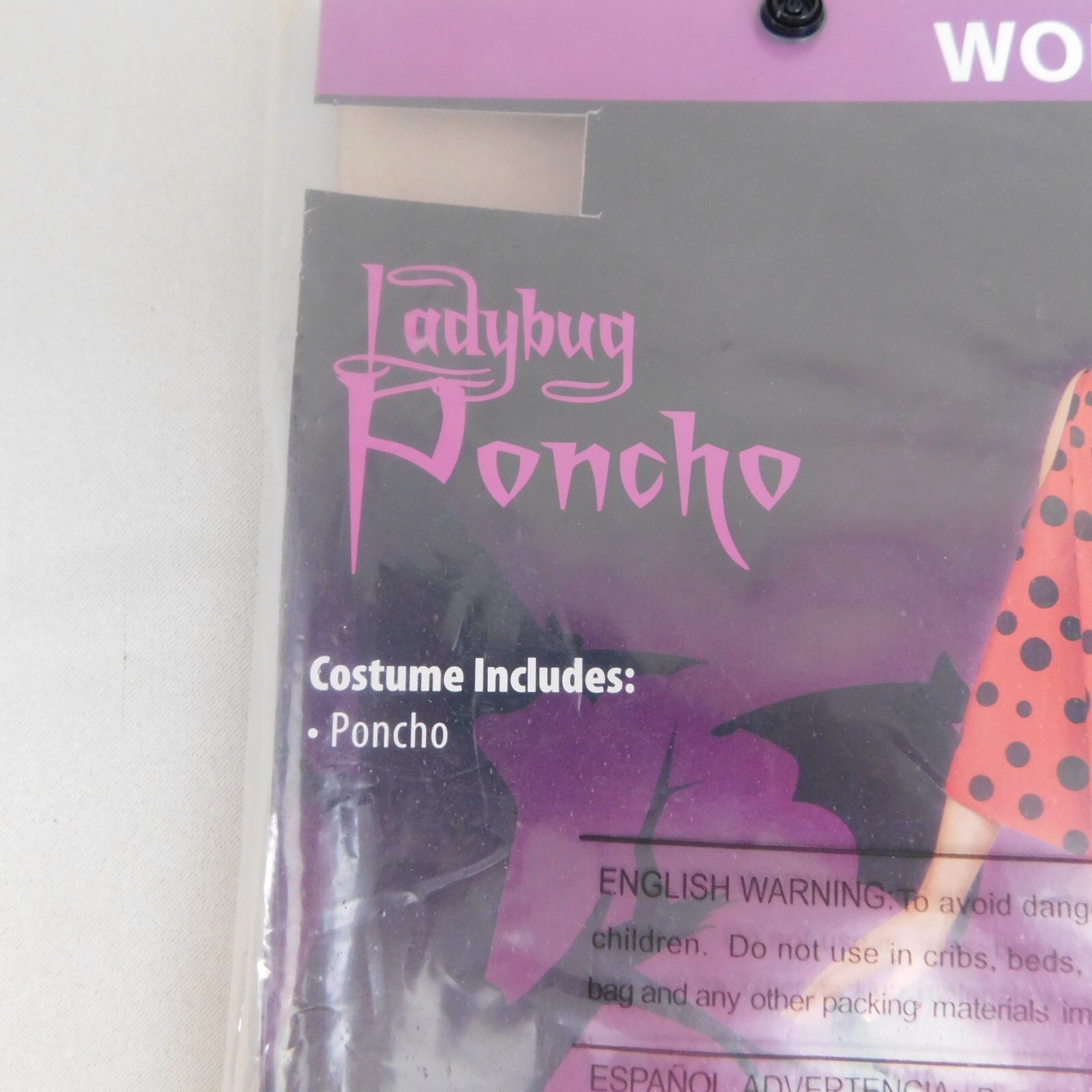 Cute Ladybug Poncho Women’s Halloween Easy Costume Adult One Size