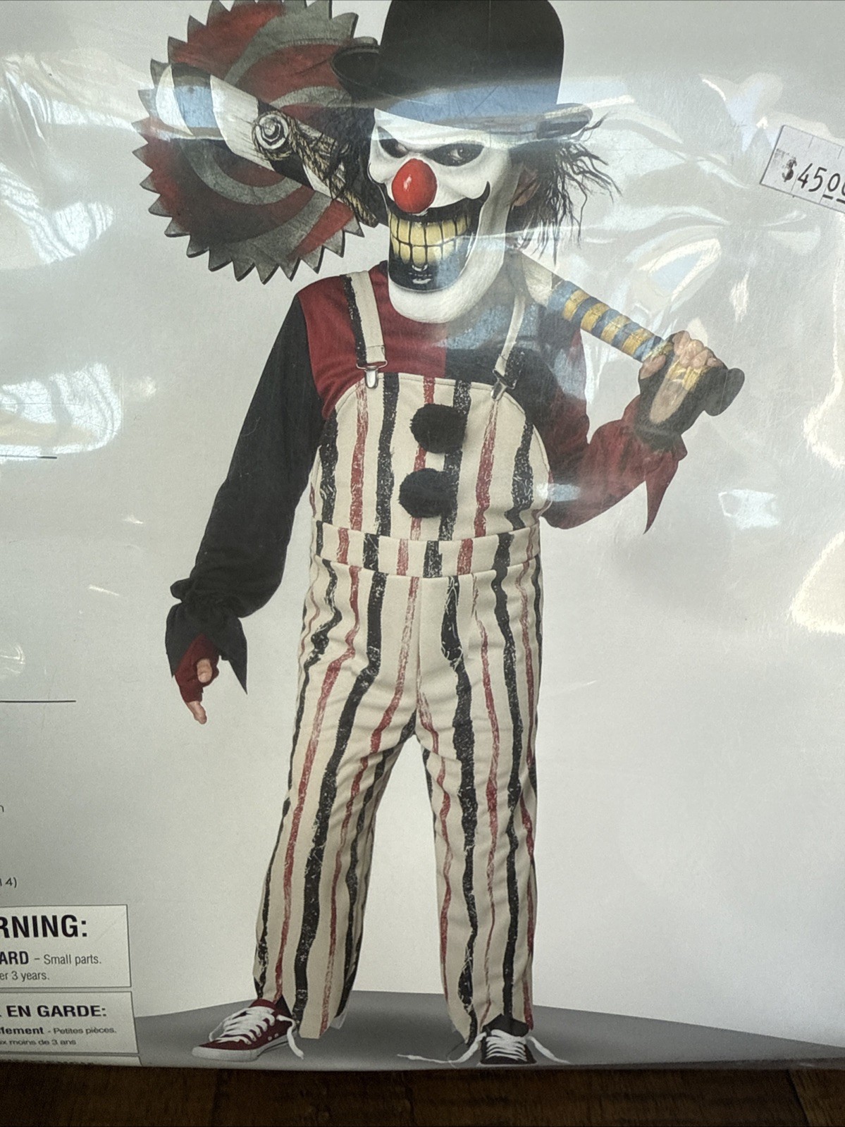 Clown Carnival Creepster Child Halloween Costume Horror Child Sz Medium 8-10