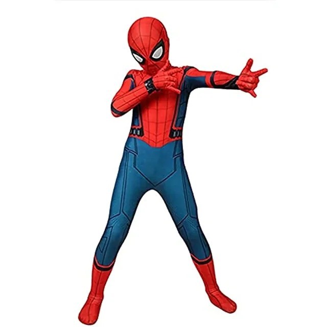 Kids SpiderMan Cosplay Costume Boys Tobey Maguire Outfit Jumpsuit Fancy Dress