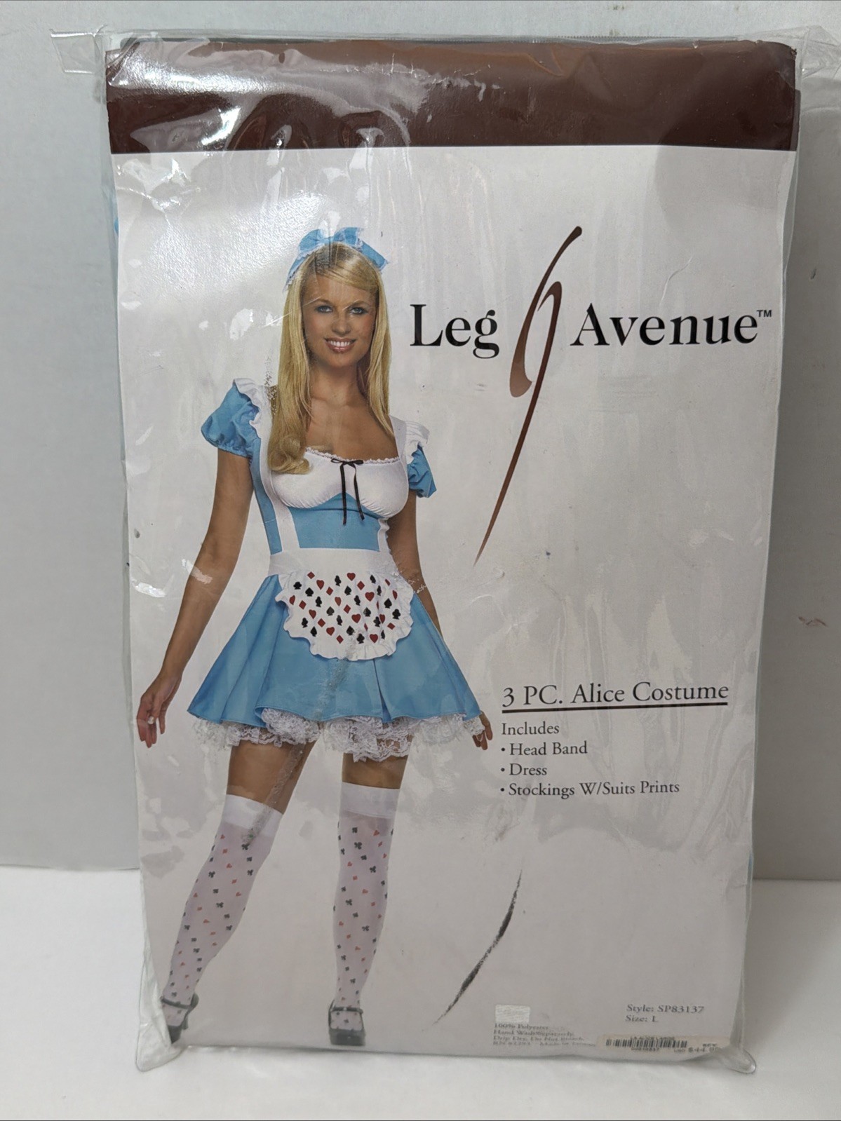 Women’s Alice In Wonderland 3-piece Costume – Size Large – Leg Avenue – NEW