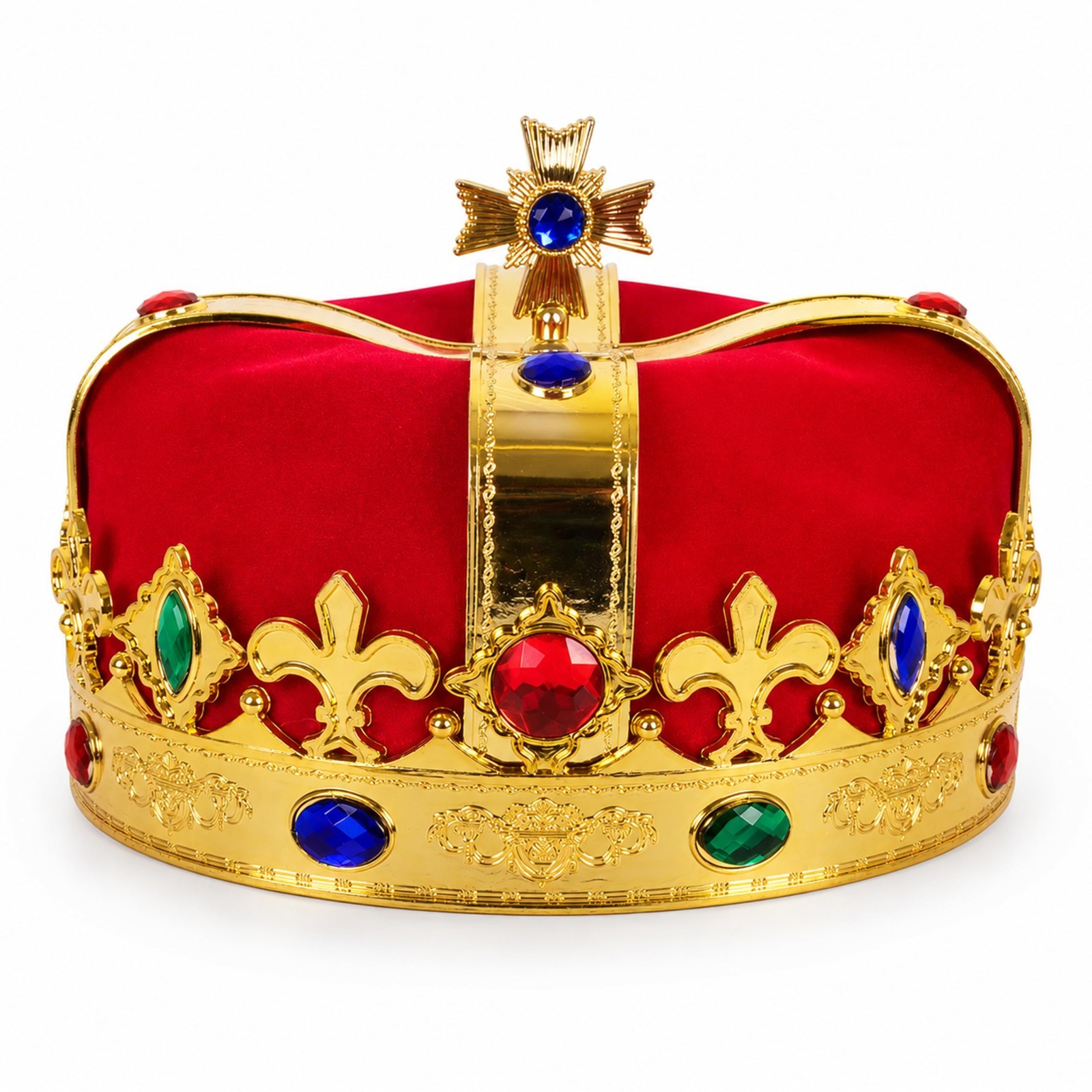Gold King Crowns for Men & Women – Medieval Plastic Headpiece for Halloween, Cos