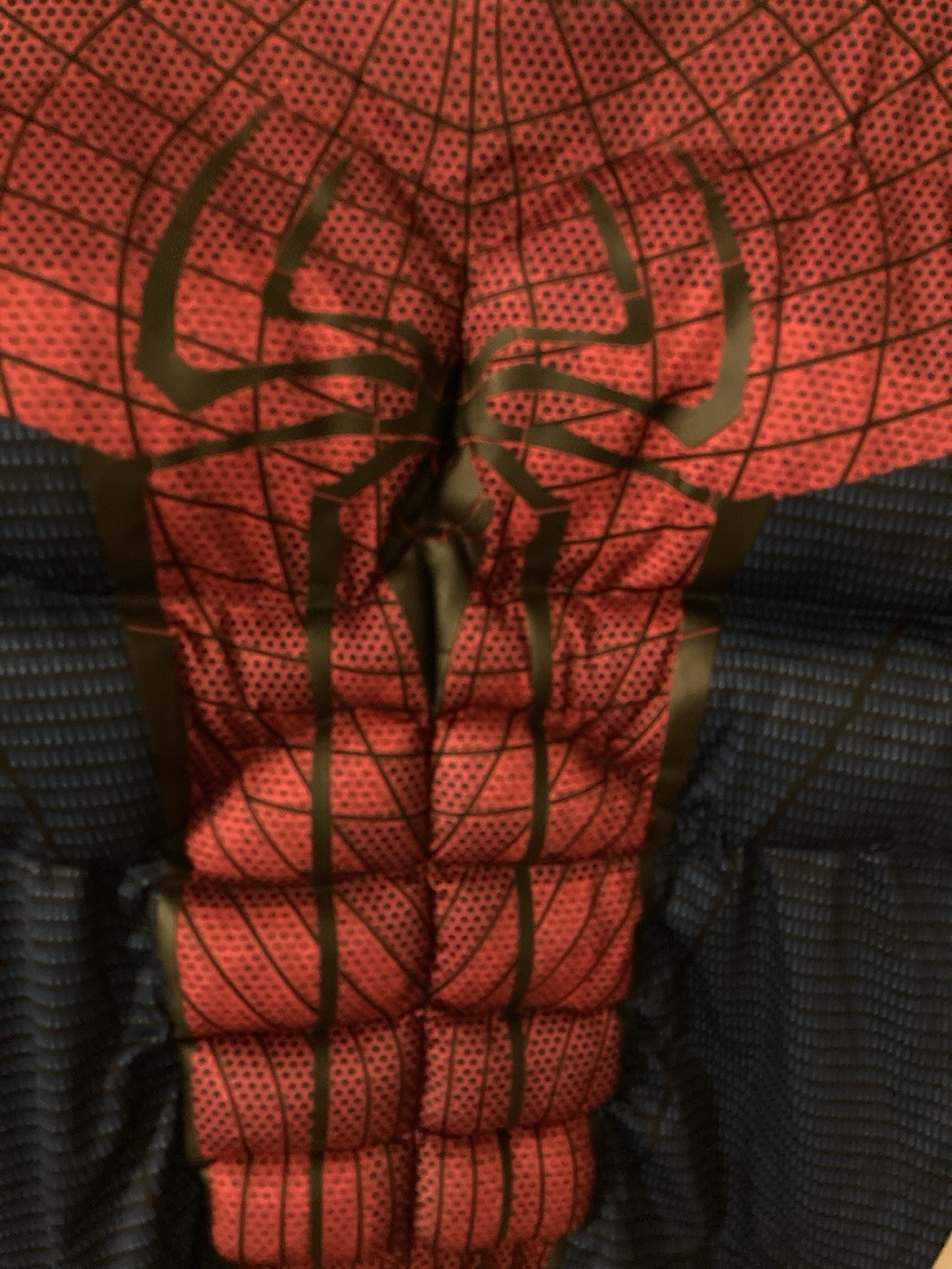 Spider-Man 2012 Walmart XL Costume with Mask and Beefed Up Abbs and More
