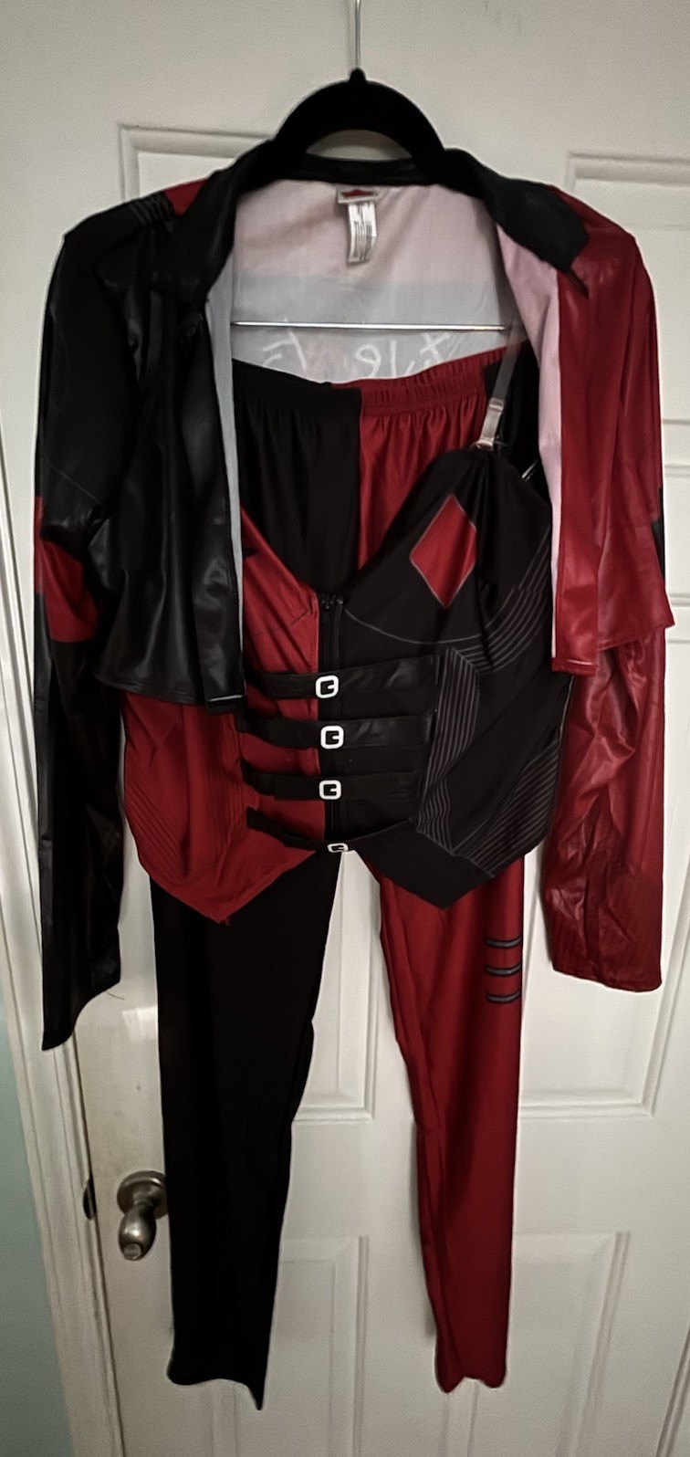 Suicide Squad Harley Quinn Jacket & Pants Live Fast Die Clown Women’s X-Large