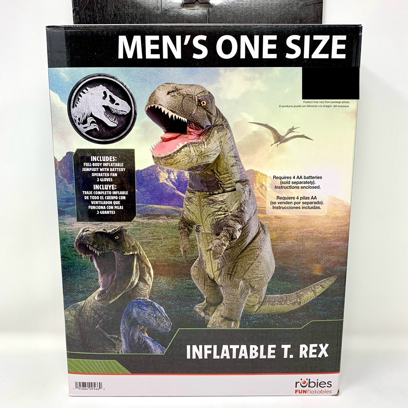 Jurassic World Inflatable T-Rex Costume Men’s One Size Fits Most Adult Dinosaur