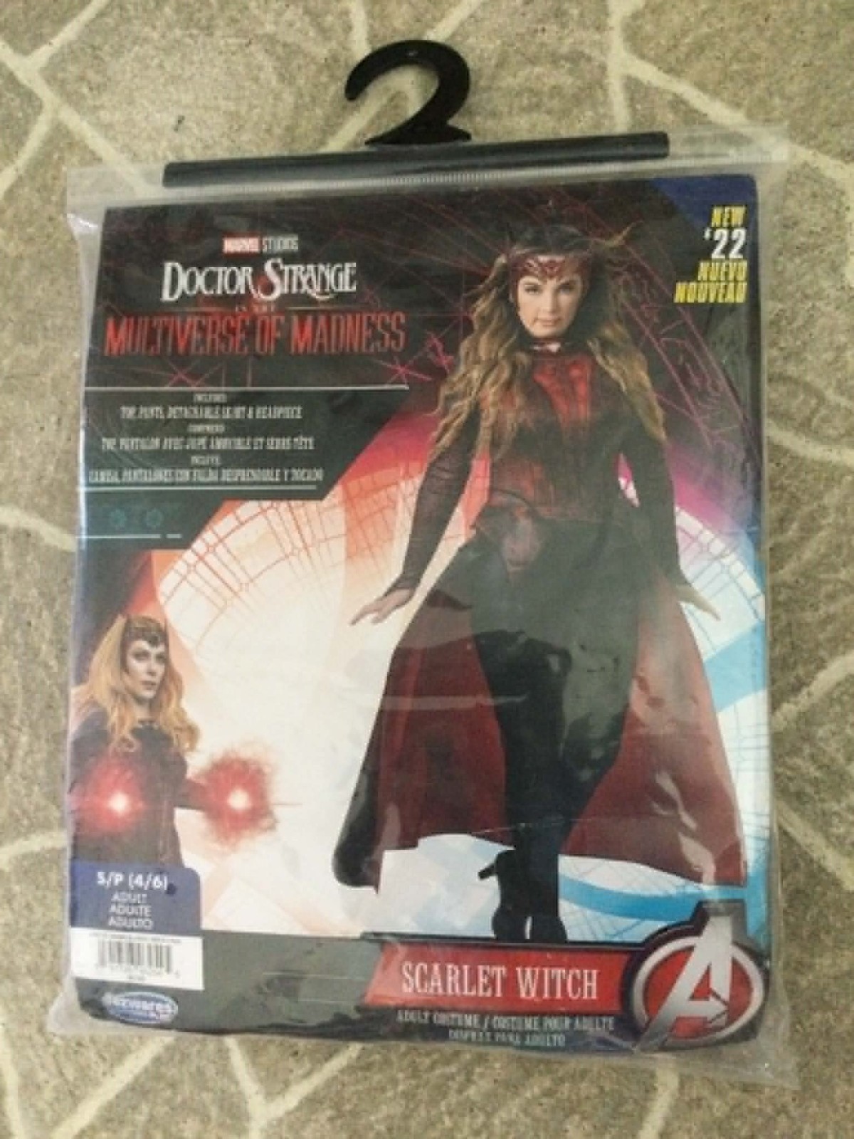 ADULT DOCTOR STRANGE SCARLET WITCH COSTUME BY JAZWARES FOR MARVEL, S/P 4-6