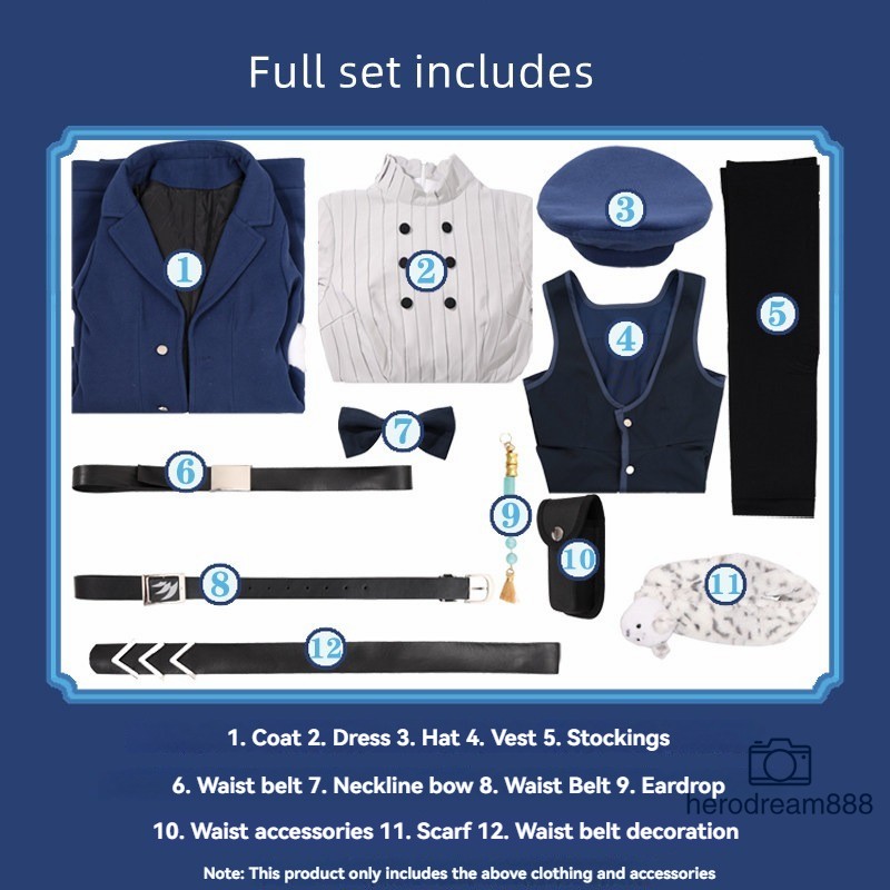 Arknights Pramanix Cosplay Costume Women Girl Coat Dress Anime Halloween Outfit