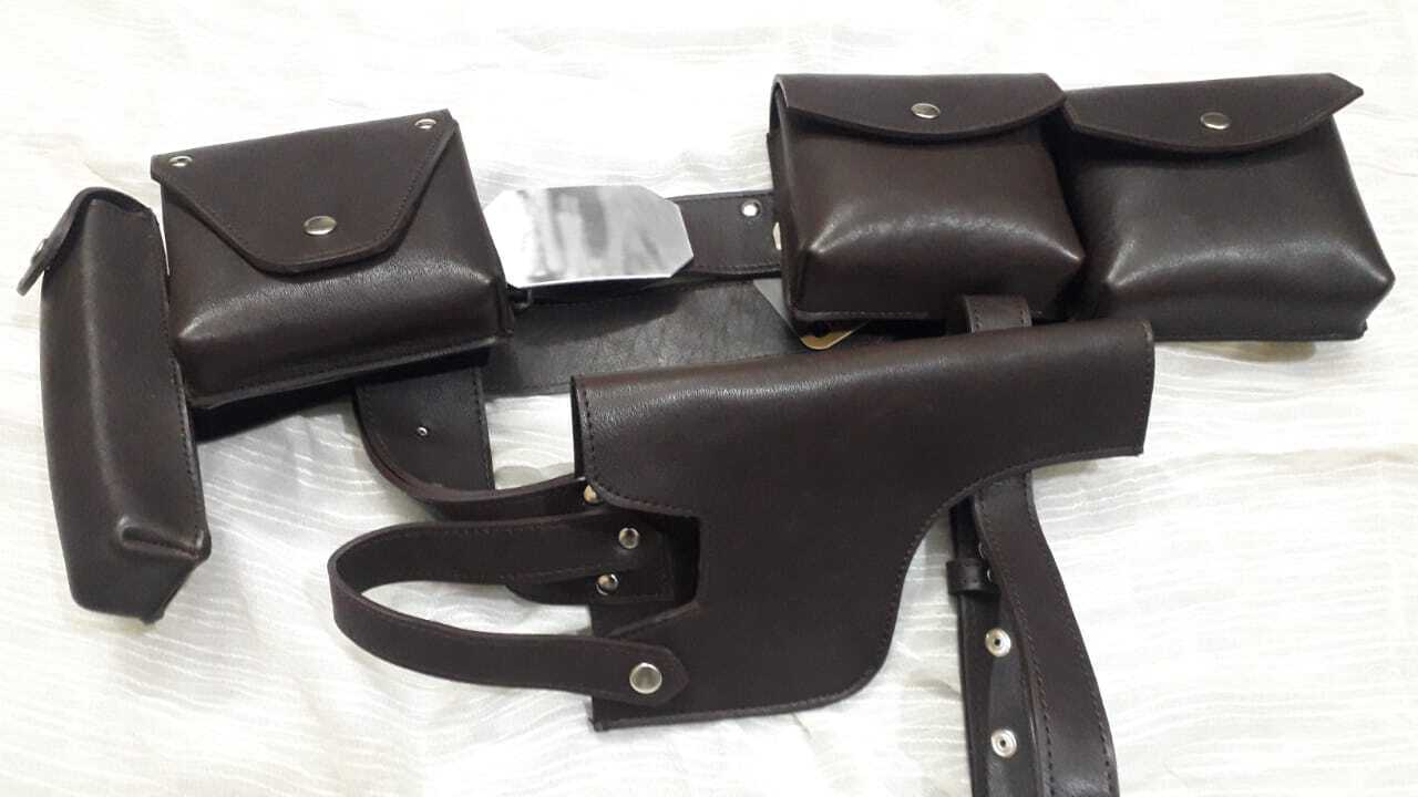 DL-44 Bespin Luke Skywalker ESB Holster, Belt, and pouches Rig in Dark Brown