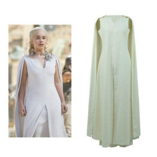 NEW Game of Thrones Daenerys Targaryen Cosplay Costume Woman Party Dance Dress