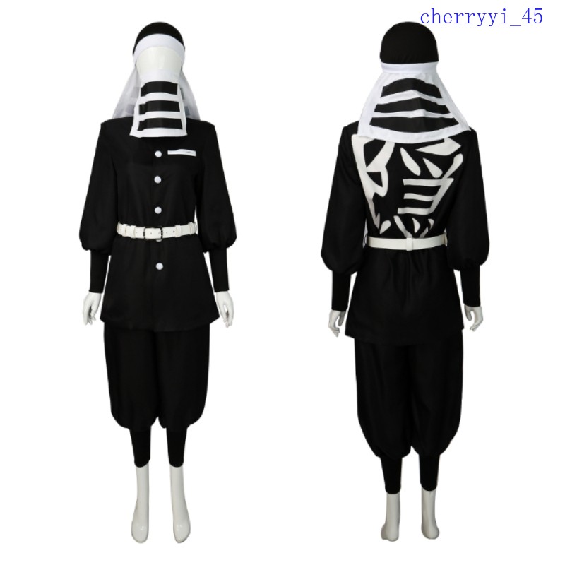 Demon Slayer Swordsmith Village Gotou Cosplay The Hidden Black Hooded Costume