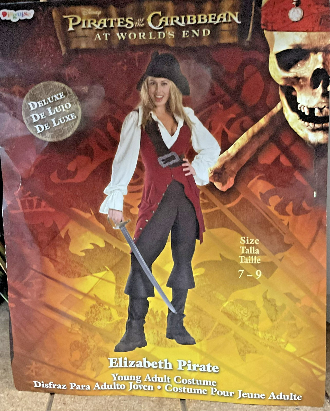 Discontinued Disney Pirates of the Caribbean Elizabeth Swann Young Adult Costume
