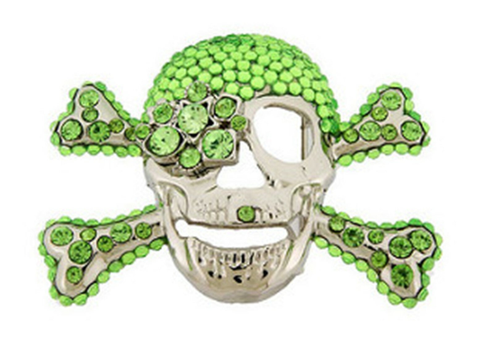Skull Belt Buckle Men’s Women Blinged Out Rhinestones Rock Hip Halloween Costume