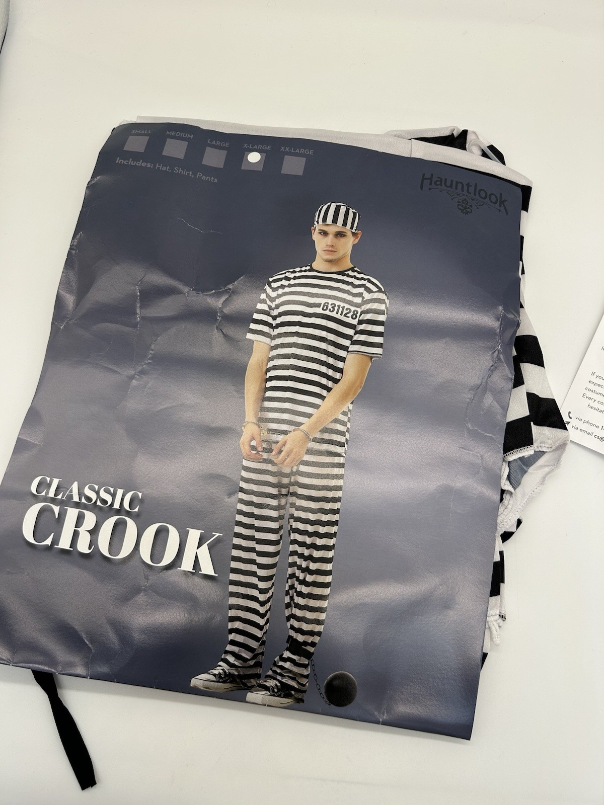 NEW Hauntlook Classic Crook Halloween Costume Men’s size XL 100% polyester