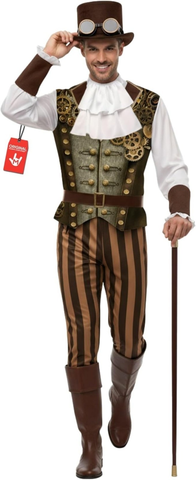Morph Steam Punk Costume for Men Adult Steampunk Halloween Outfit M – XXL