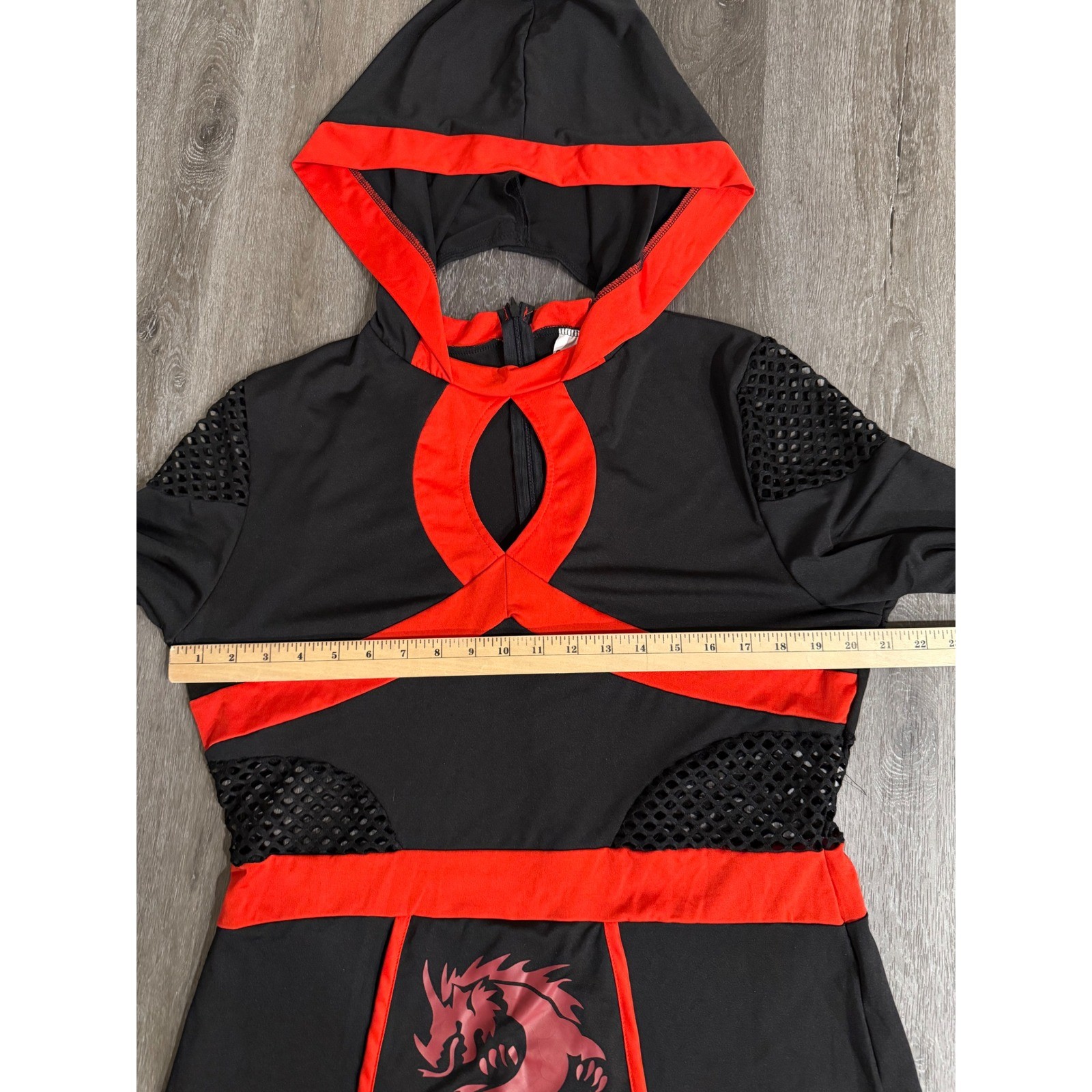 Spooktacular Creations Women Plus Size 3XL Sexy Ninja Costume Romper Black Red