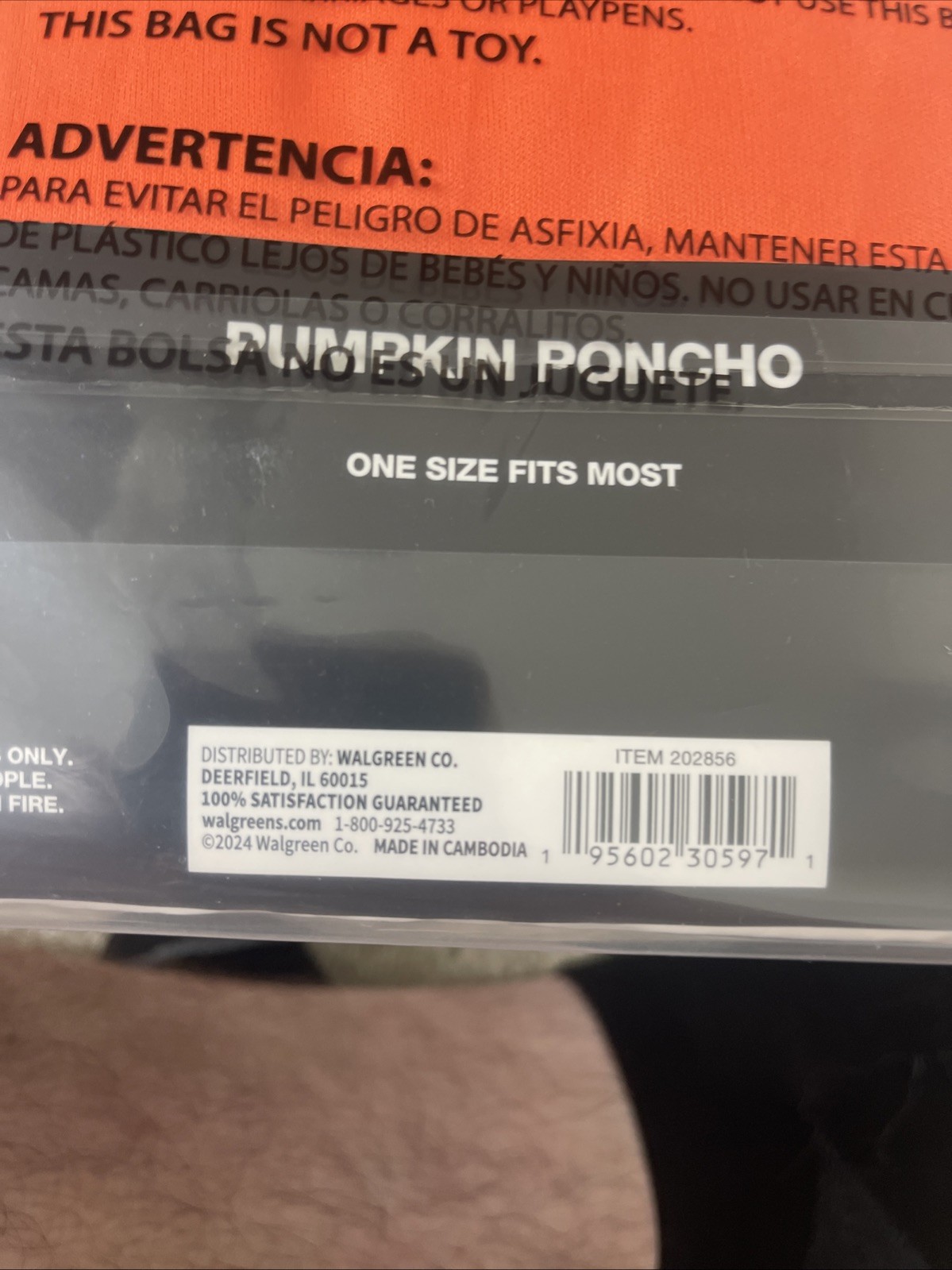 Womens adults pumpkin poncho Halloween costume new one size pumpkin