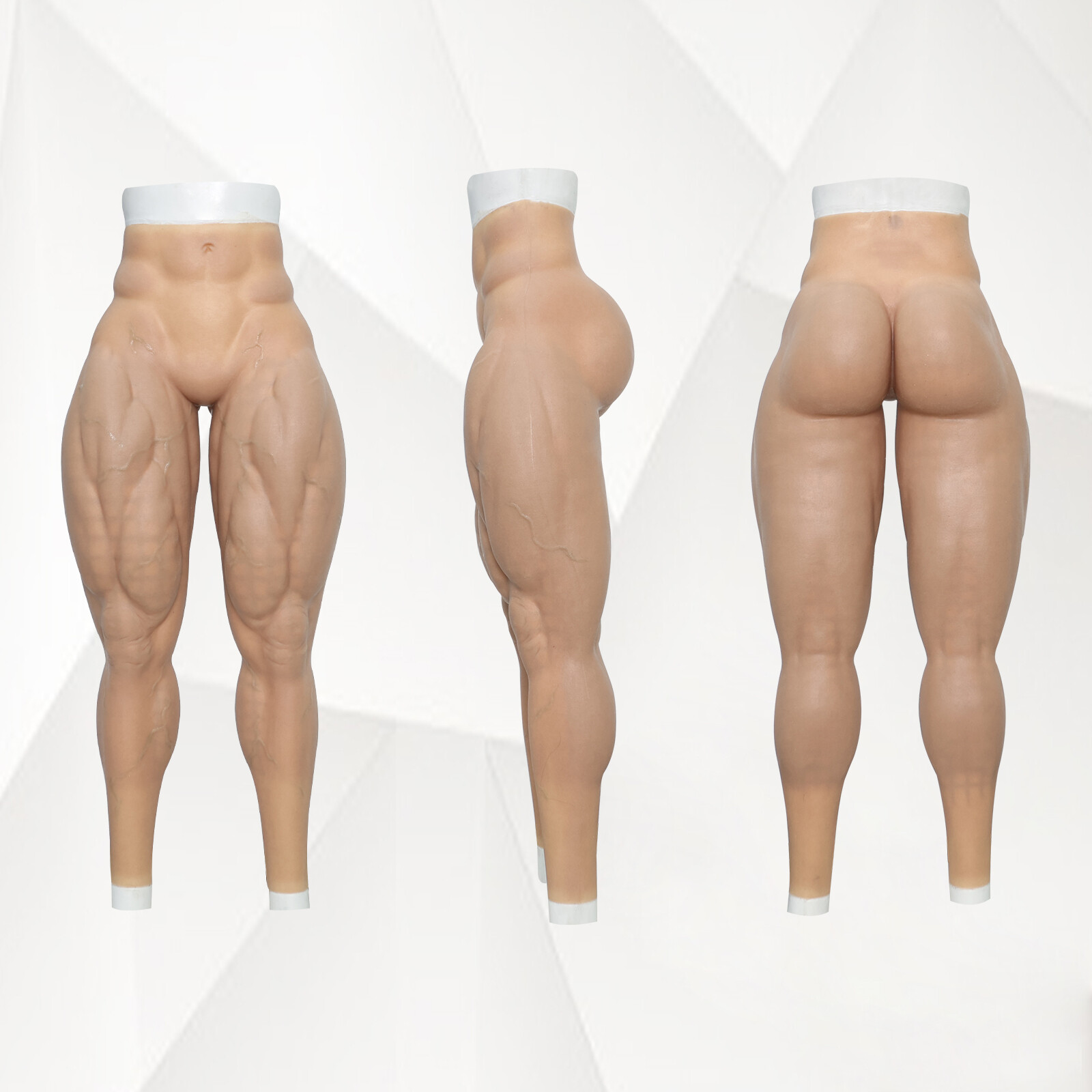 Smitizen Realistic Silicone Strong Fake Muscle Leg Pants for Halloween Party Cos
