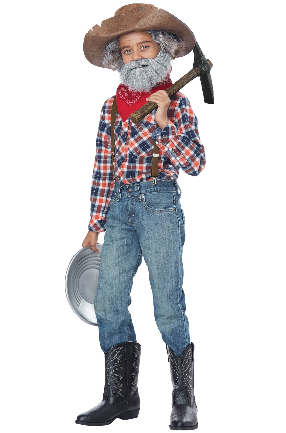 Brand New Old West Gold Rush Prospector Child Costume Kit