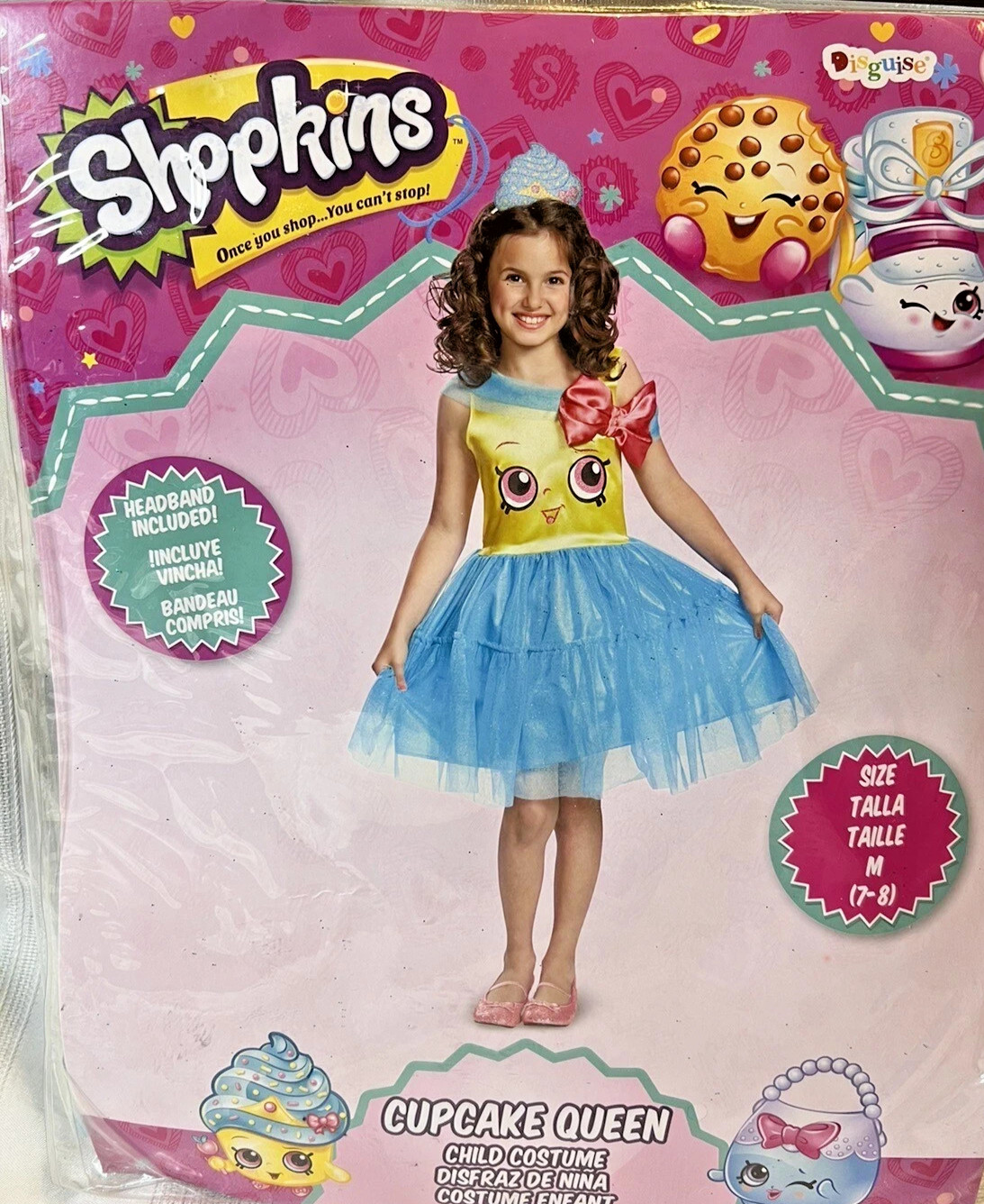 Shopkins Queen Cupcake Classic Costume, One Color, Medium/7-8