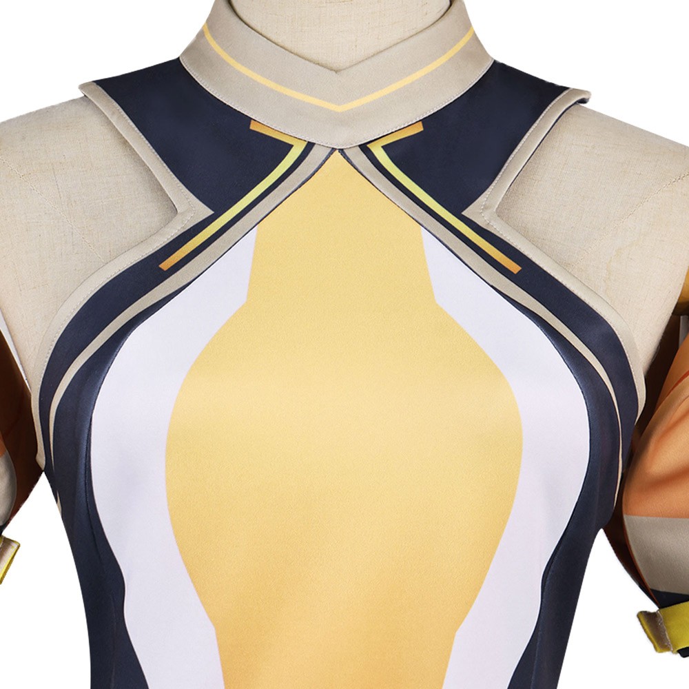 OW Anran Orange Outfit Cosplay Costume Halloween Carnival Party Suit Women
