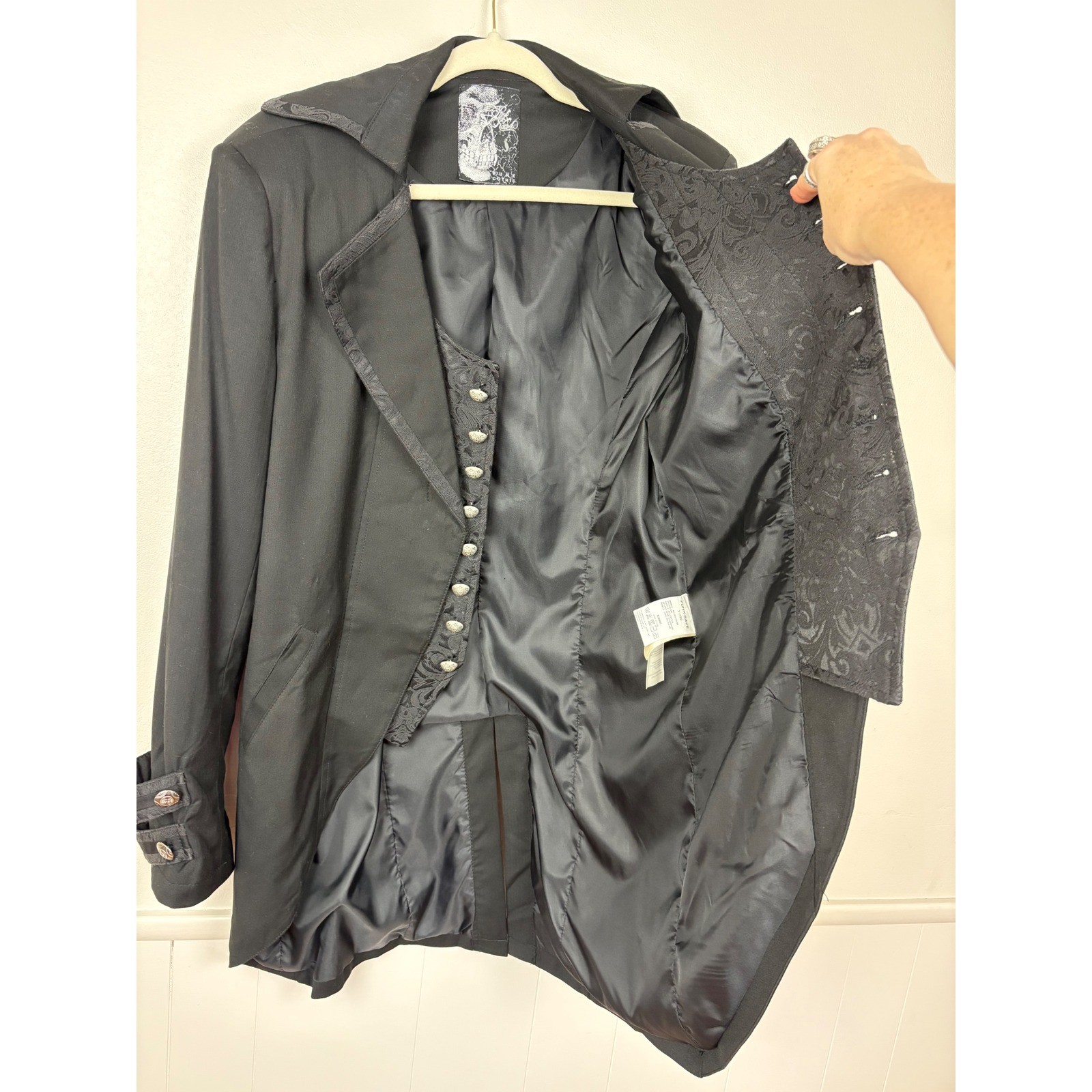 Punk Rave The Draven Men’s Goth Funeral Mourning Jacket Size M Regency Vampire