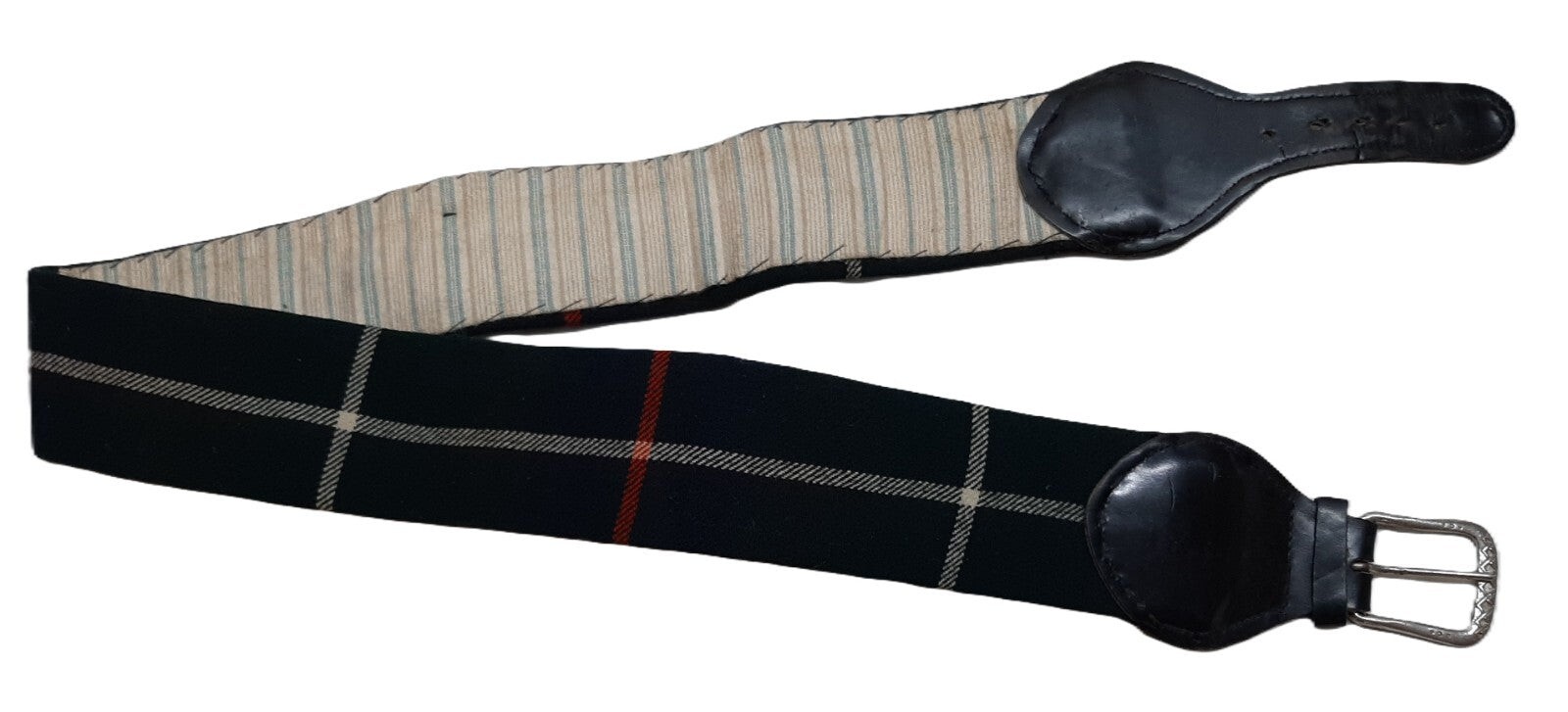Scottish Regiment Belt Vintage British Old Tartan Patterned Service Belt