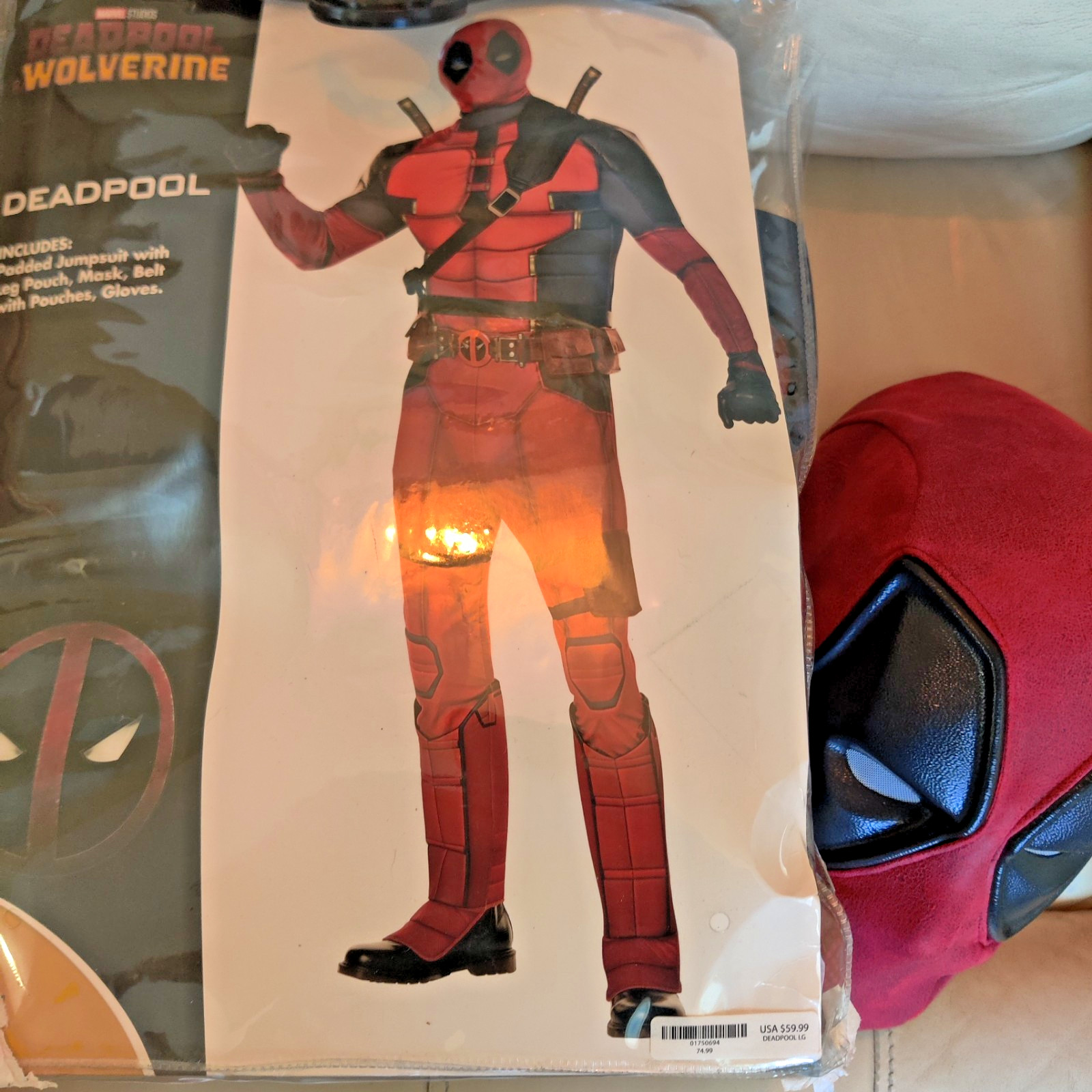 [01750686] Deadpool & Wolverine Marvel Movie Adult Deadpool Costume Size Large