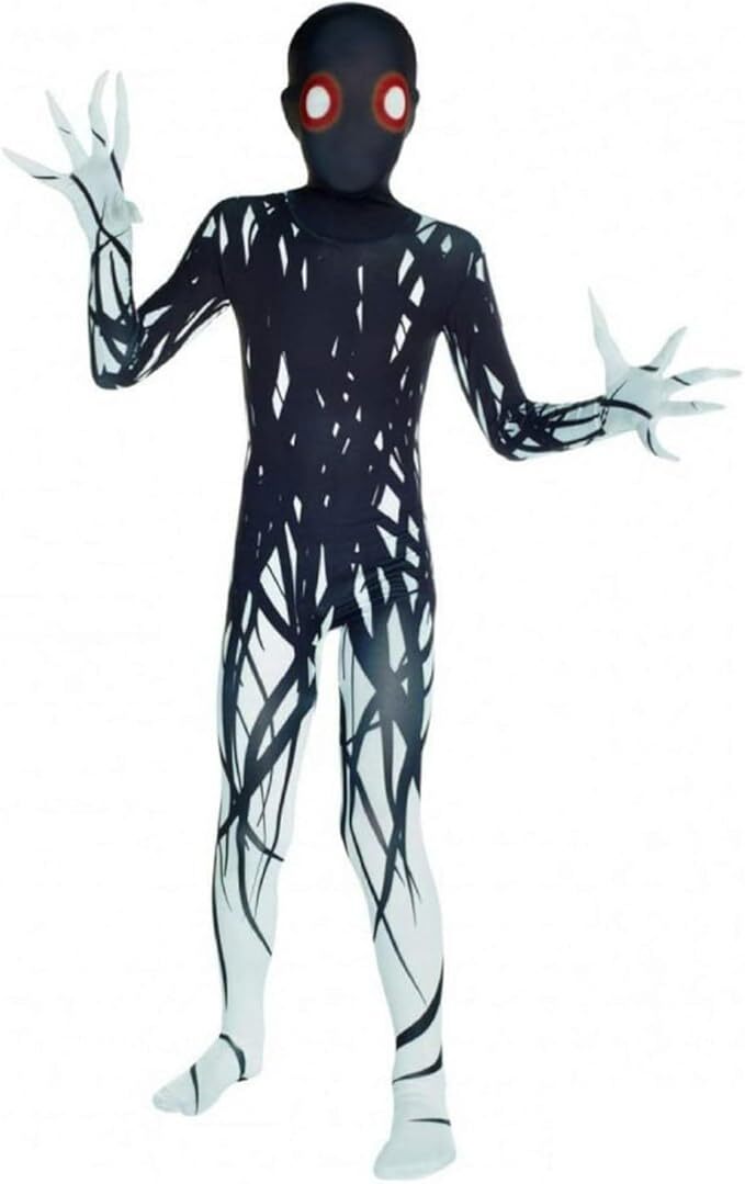 Kids Zalgo Morphsuit Boys Girls Creepepasta Scary Halloween Costume Urban Legend