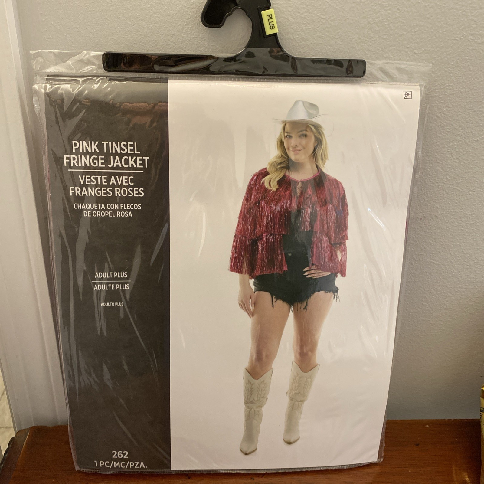 Pink Tinsel Fringe Jacket Womens Plus XL/XXL Costume New