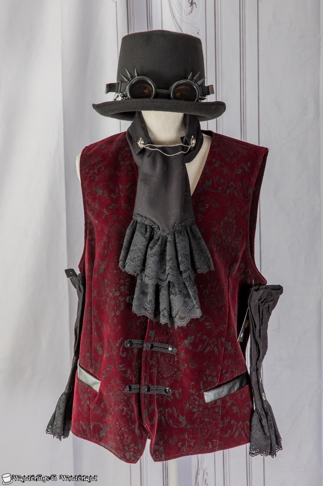 Red Vest Set Large Men’s Steampunk Victorian Costume Halloween