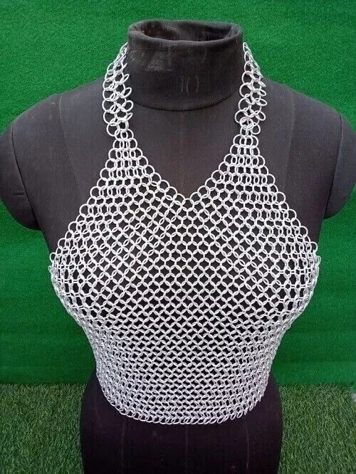 Aluminum Sexy Chainmail Bra, Aluminium Costume, Women’s Clothing