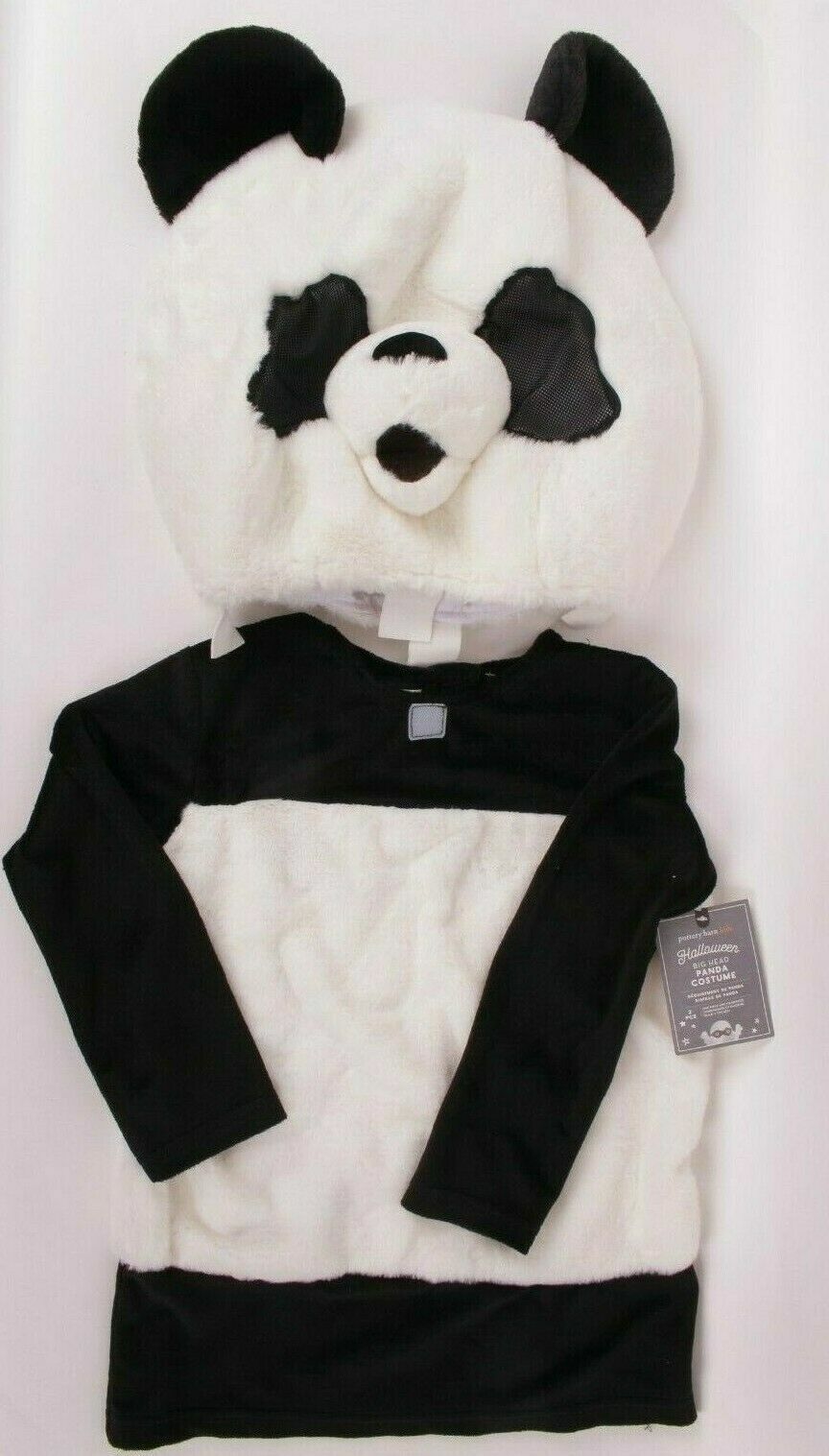 Pottery Barn Kids Big Head Panda Bear Black White Costume 4-6 Years #212
