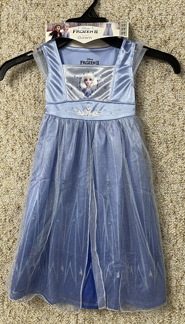 Disney Frozen II Fantasy Elsa Gown Dress size 2T Blue New with Tag