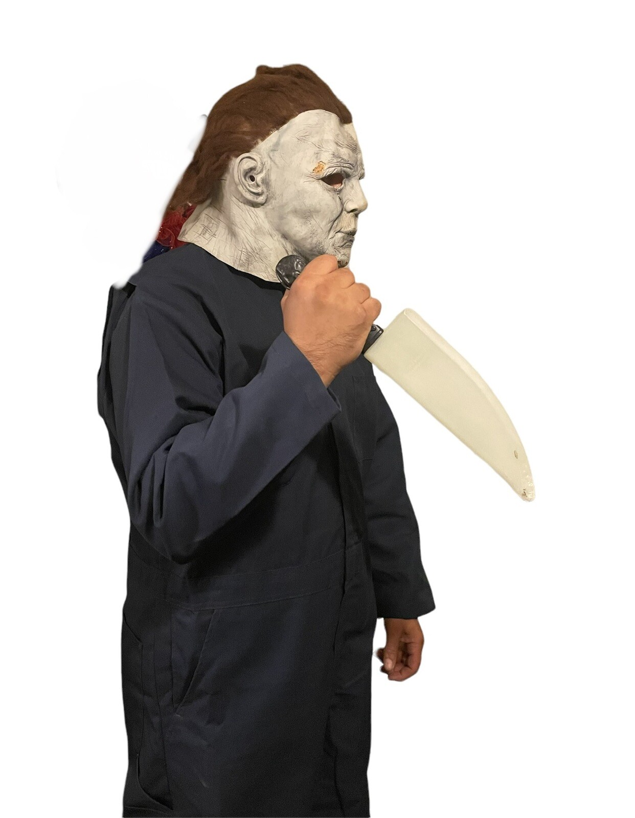 MICHAEL MYERS COSTUME ADULT MASK AND COVERALLS BLUE 48 Regular