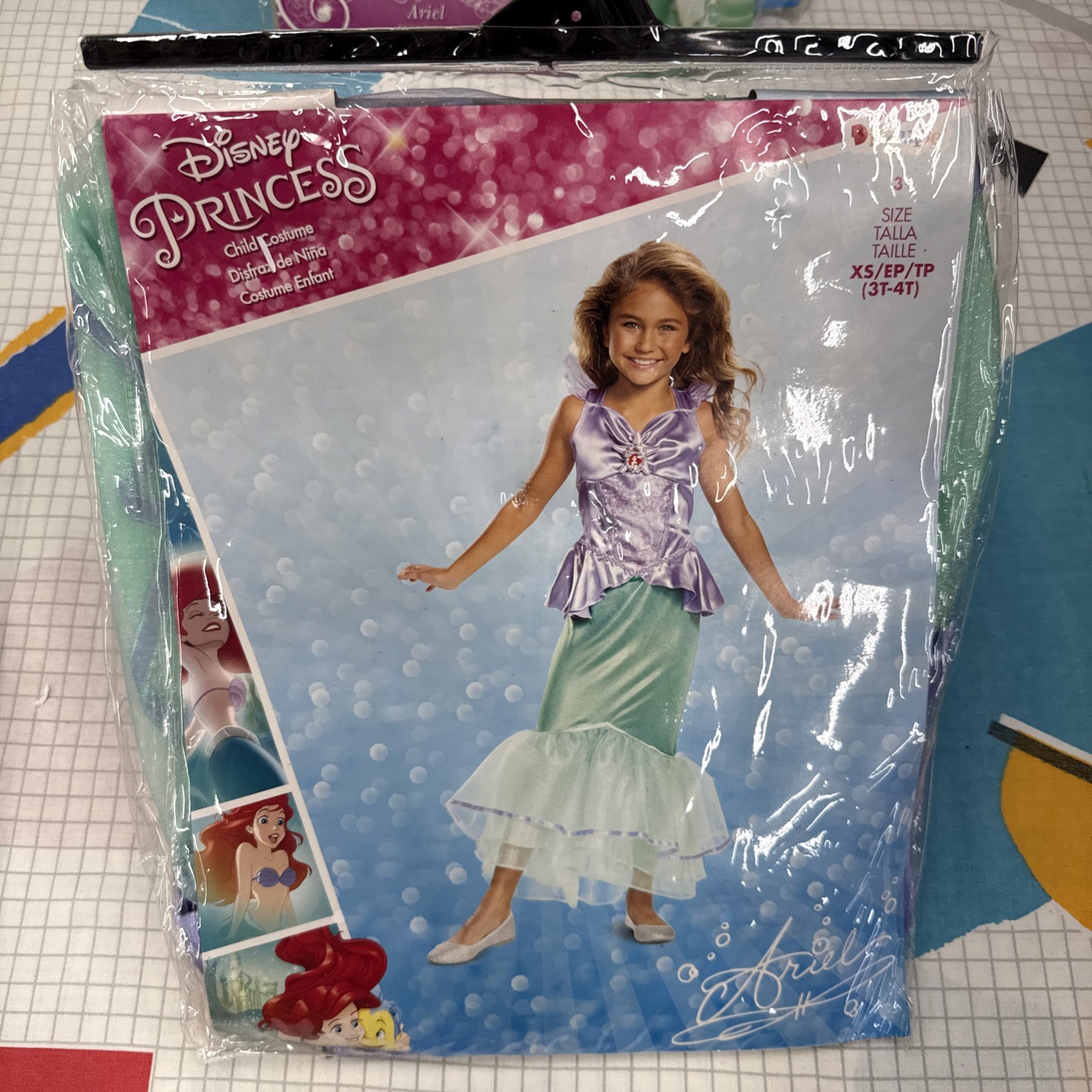 Ariel Little Mermaid Disney Princess Classic Youth Costume Girl’s XS (3T-4T)