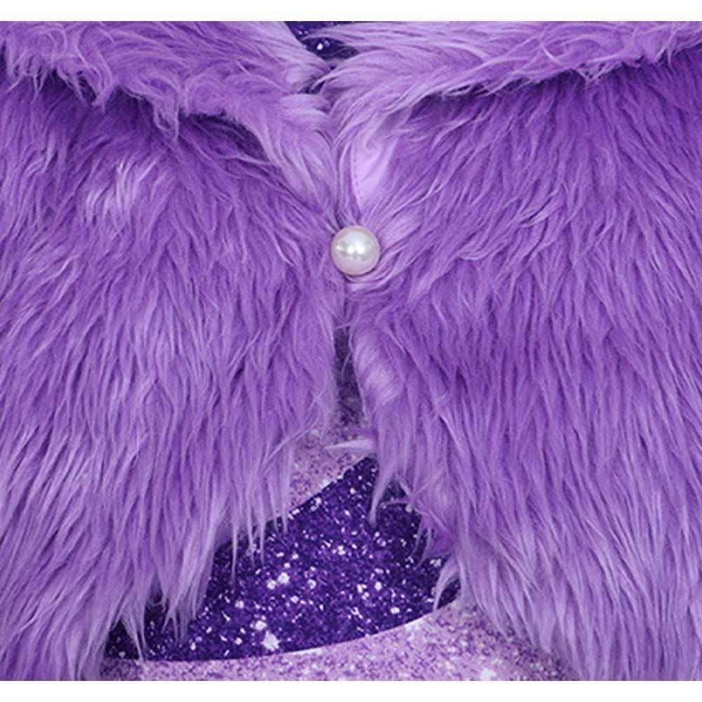 Girl Women Gazelle Cosplay Purple Costume Animal Zoo Horn hair Halloween PARTY