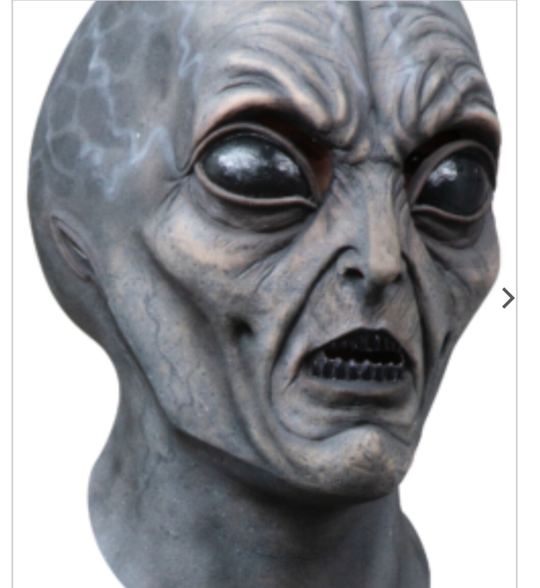 Alien Halloween Mask EVIL INVADER 51 Authentic Ghoulish Productions Area Xfiles