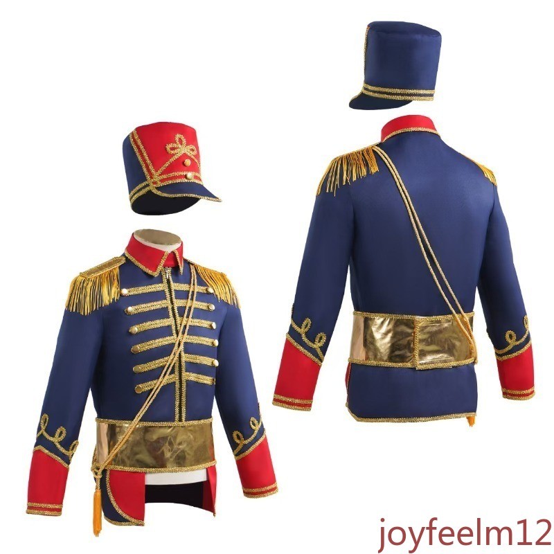 European Court Performance Jacket Hat Halloween Cosplay Prince Red Costumes Suit