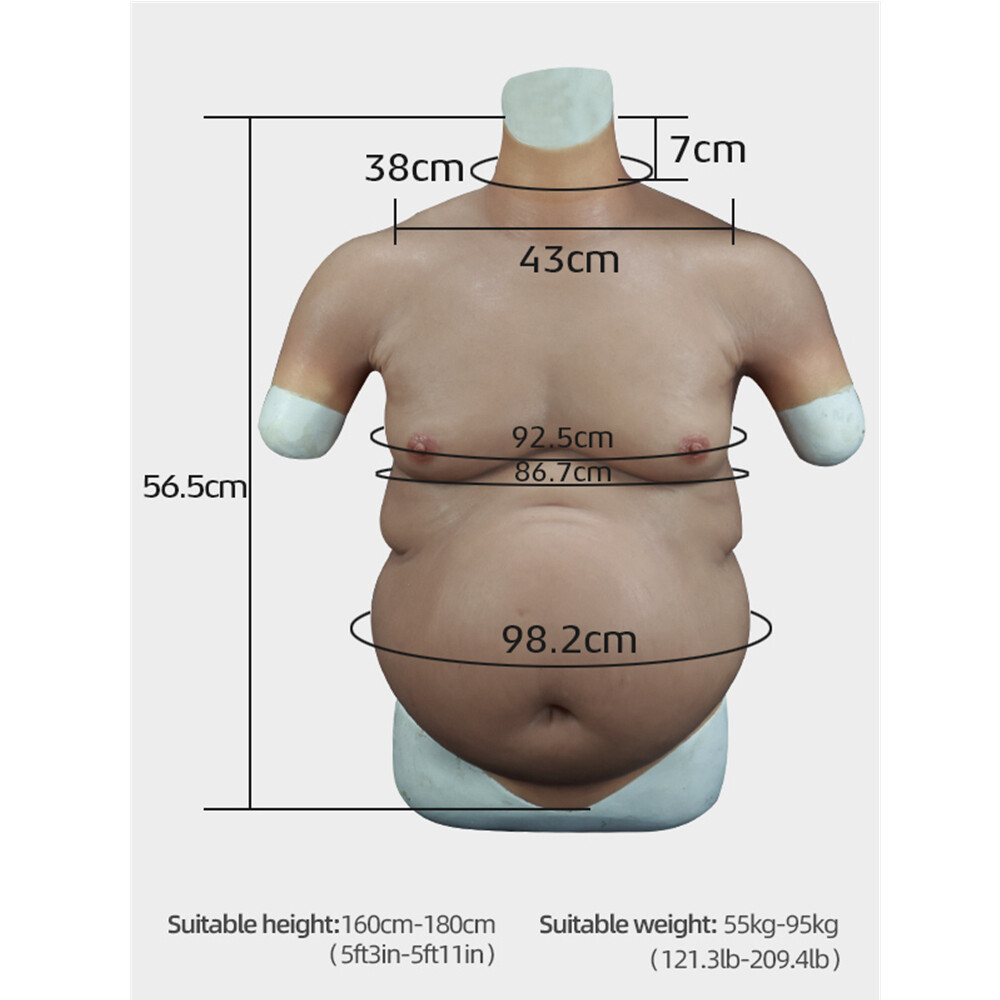 Realistic Silicone Beer Belly Fake Middle-aged Male Belly Crossdress Cosplay