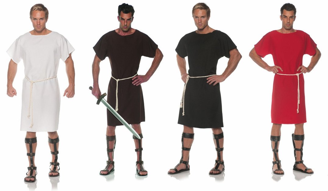 ADULT MENS ROMAN SPARTAN GREEK GOD TOGA COSTUME GOWN ROBE TUNIC SHEPARD JOSEPH