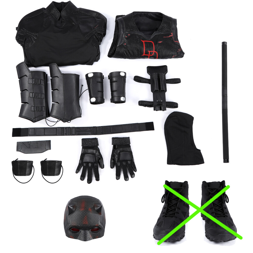 Daredevil Born Again Season 2 Matt Murdock Black Suit Cosplay Men Costume Outfit